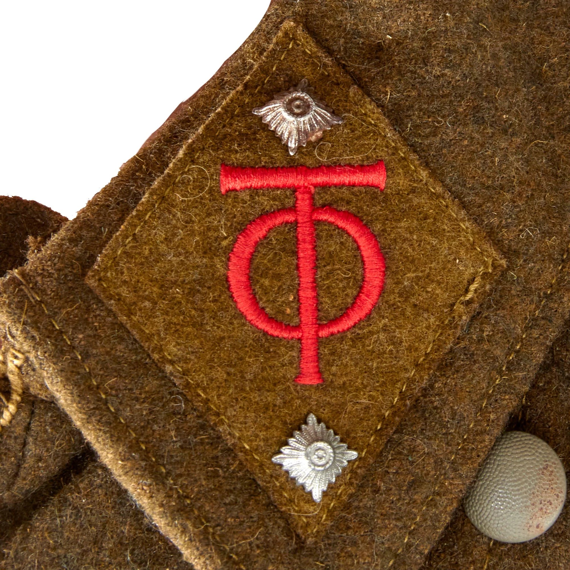Original German WWII Organisation Todt OT-Obertruppführer NCO Earth Brown Wool Greatcoat with Armband — image 3