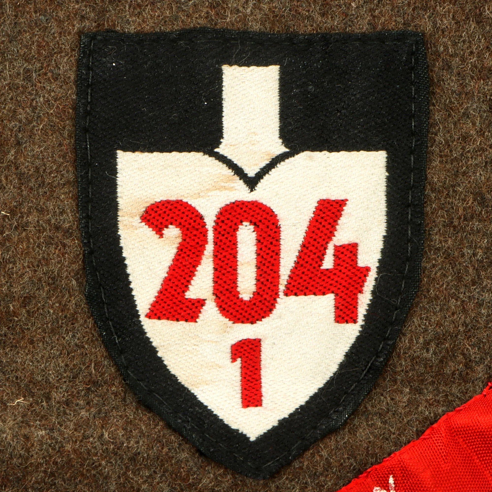 Original German WWII Reichsarbeitsdienst RAD Labor Service Insignia Grouping Attached to Uniform Fabric — image 2