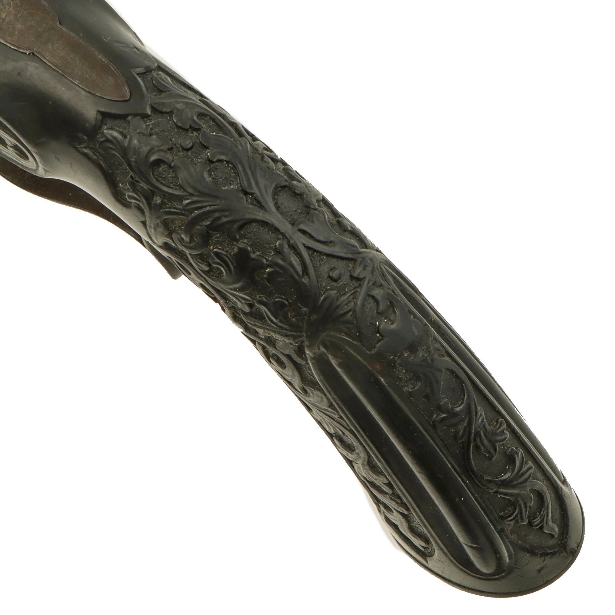 Original French Made Matched Pair of Upmarket Rifled Percussion 'Dueling' Pistols Retailed by Canfield Bros. Baltimore with Carved Stocks - Circa 1850 — image 24