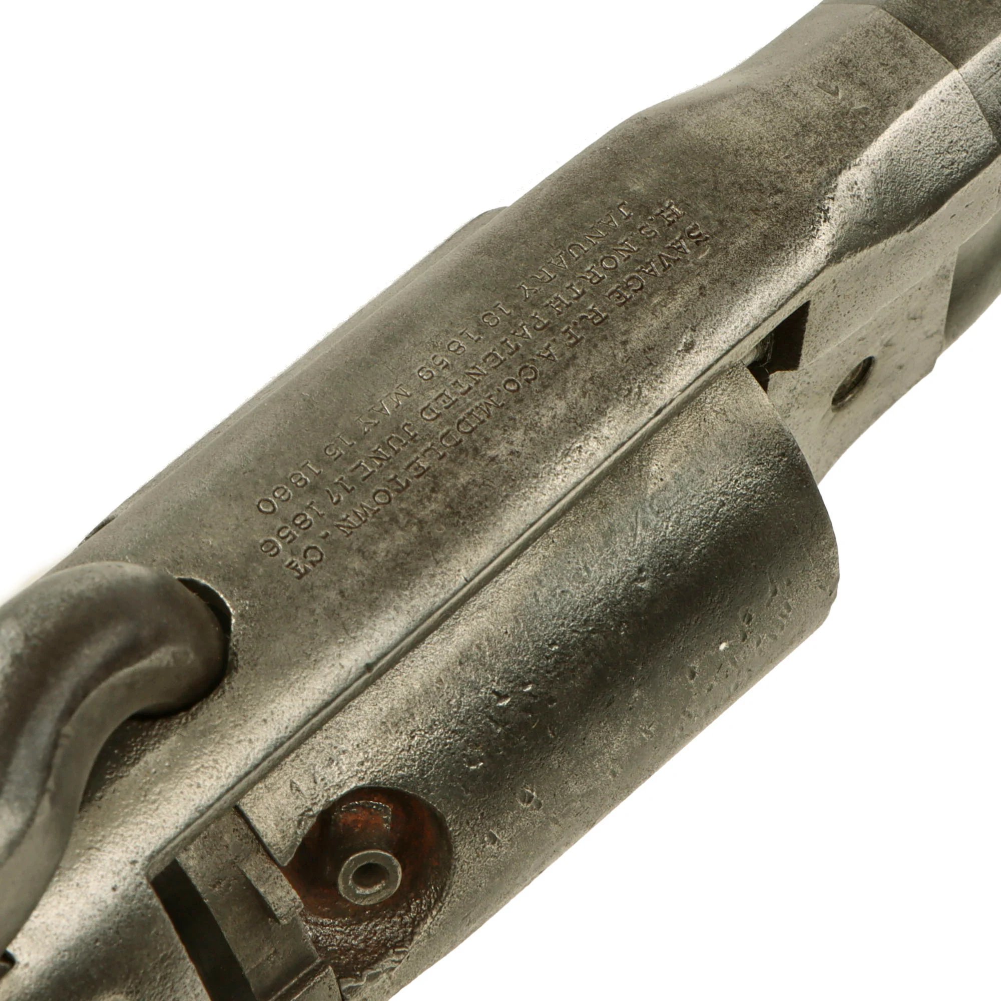 Original U.S. Civil War Savage 1861 Navy Model .36 Caliber Percussion Revolver Serial 1114 - Missing Loader — image 13