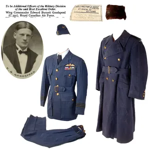 Original Canadian WWII CRAF Wing Commander Officer Pilot's Uniform & …