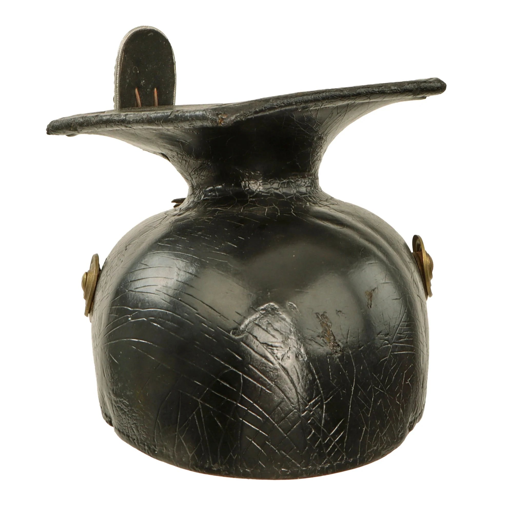 Original Imperial German Franco-Prussian War Era Saxon M1889 Uhlan Tschapka Officer's Helmet with Chinscales & Good Markings - Rare — image 13