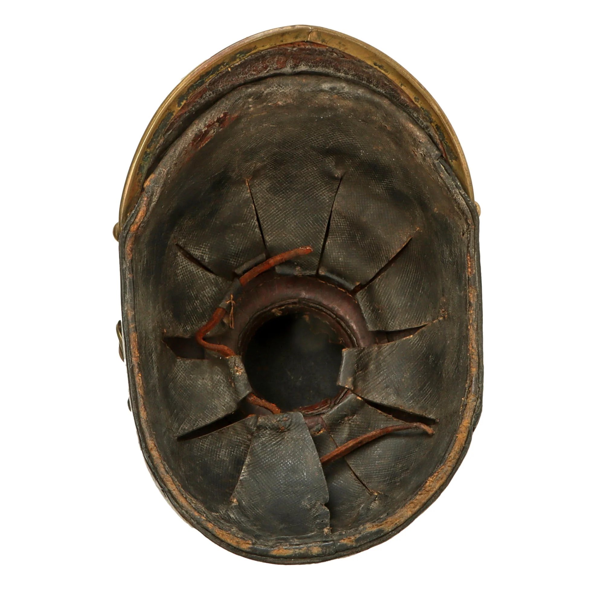 Original Imperial German Franco-Prussian War Era Saxon M1889 Uhlan Tschapka Officer's Helmet with Chinscales & Good Markings - Rare — image 6