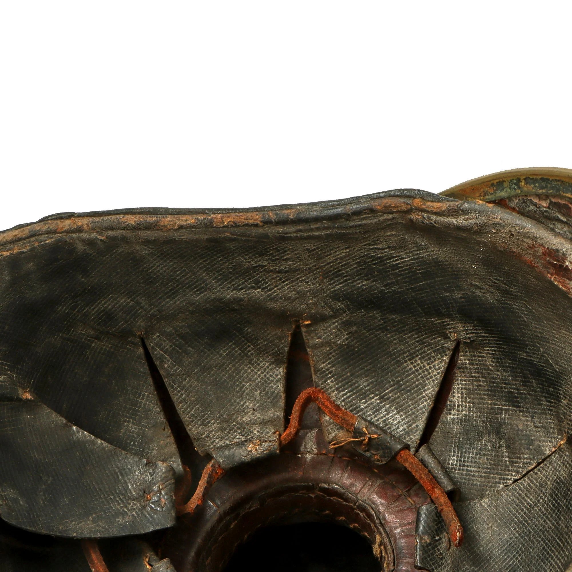 Original Imperial German Franco-Prussian War Era Saxon M1889 Uhlan Tschapka Officer's Helmet with Chinscales & Good Markings - Rare — image 8