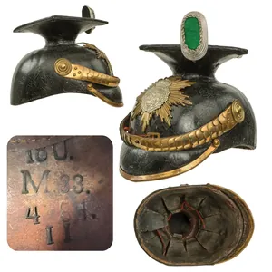 Original Imperial German Franco-Prussian War Era Saxon M1889 Uhlan Tschapka …