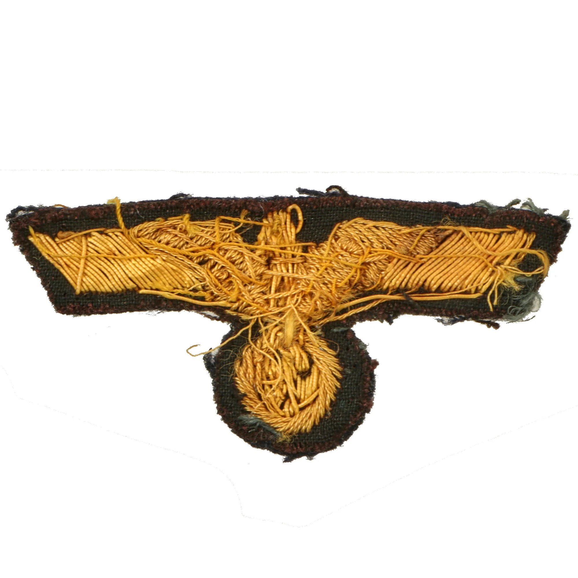 Original German WWII Kriegsmarine Navy Hand Embroidered Visor Cap Insignia Set - Eagle & Wreathed Cockade — image 6