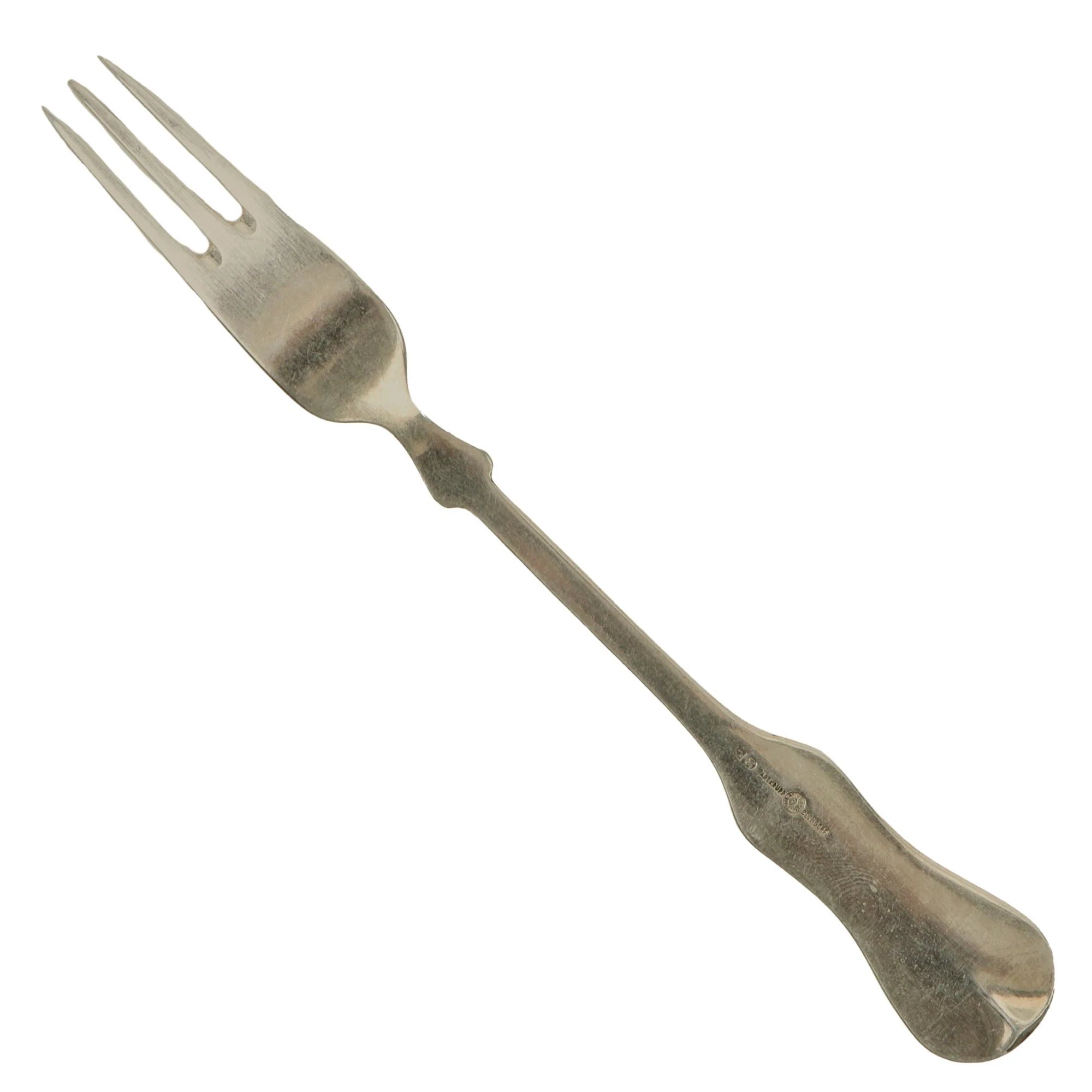 Original German WWII Schloss Klessheim Pattern Silver Cocktail Fork by Arthur Krupp of Berndorf — image 2