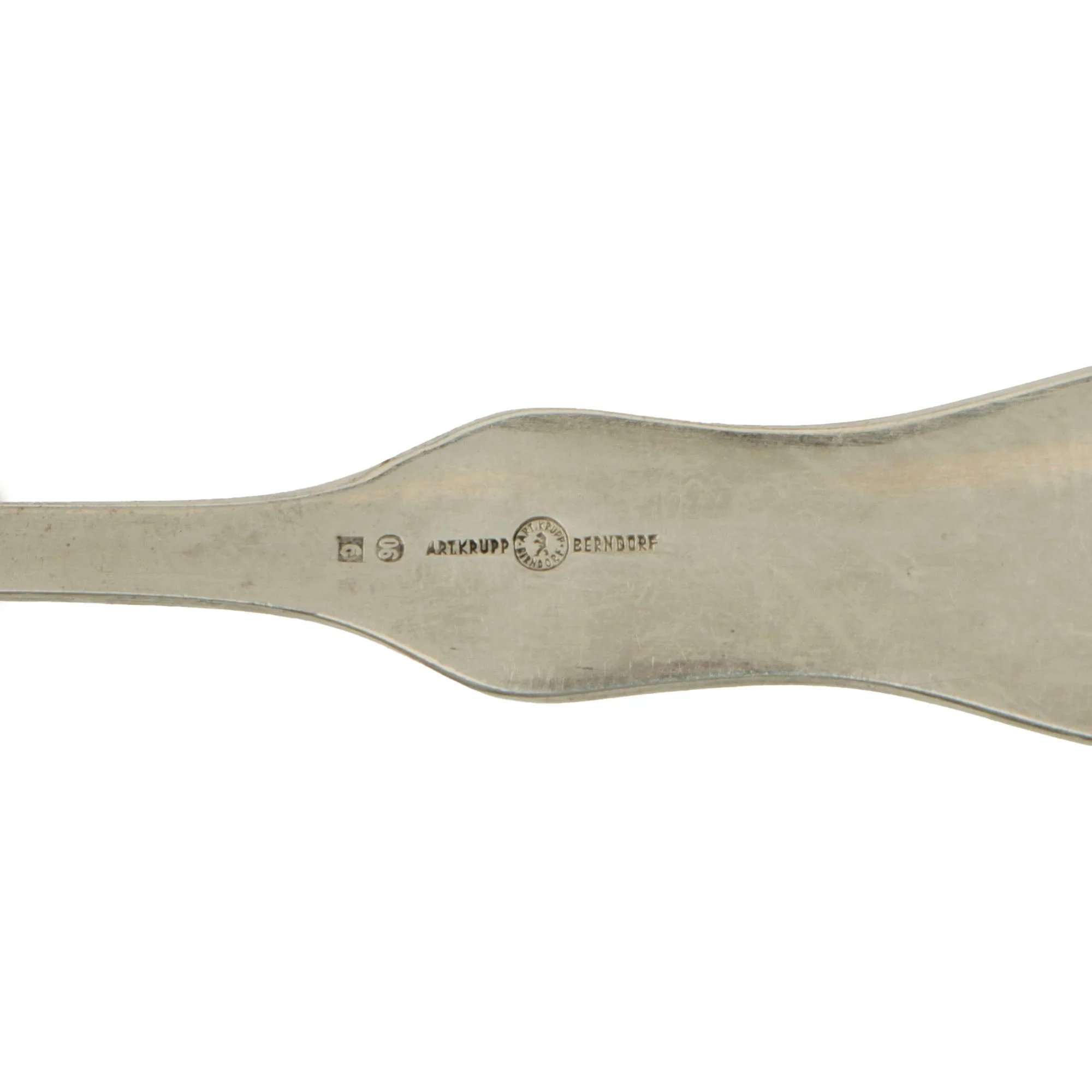 Original German WWII Schloss Klessheim Pattern Silver Cocktail Fork by Arthur Krupp of Berndorf — image 3