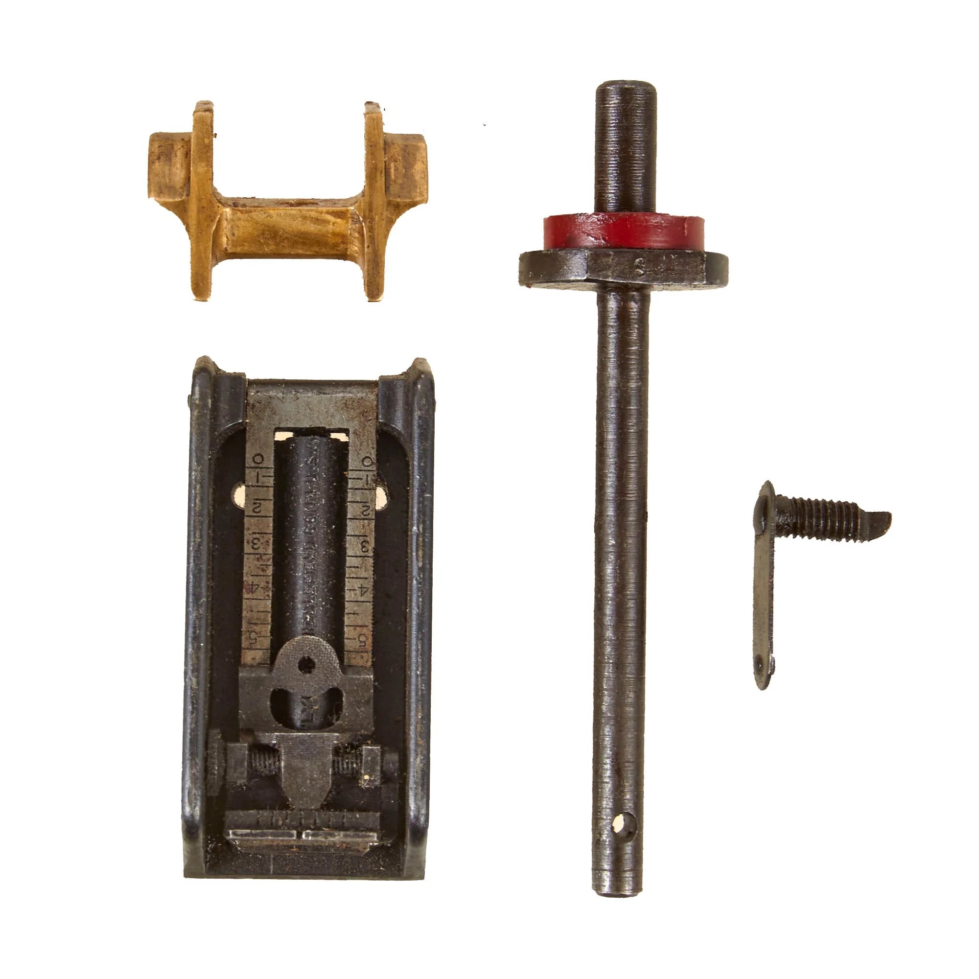 Original U.S. WWII Thompson M1928A1 SMG Complete Parts Set with Knurled Actuator and Lyman Adjustable Sight (No Receiver) — image 11