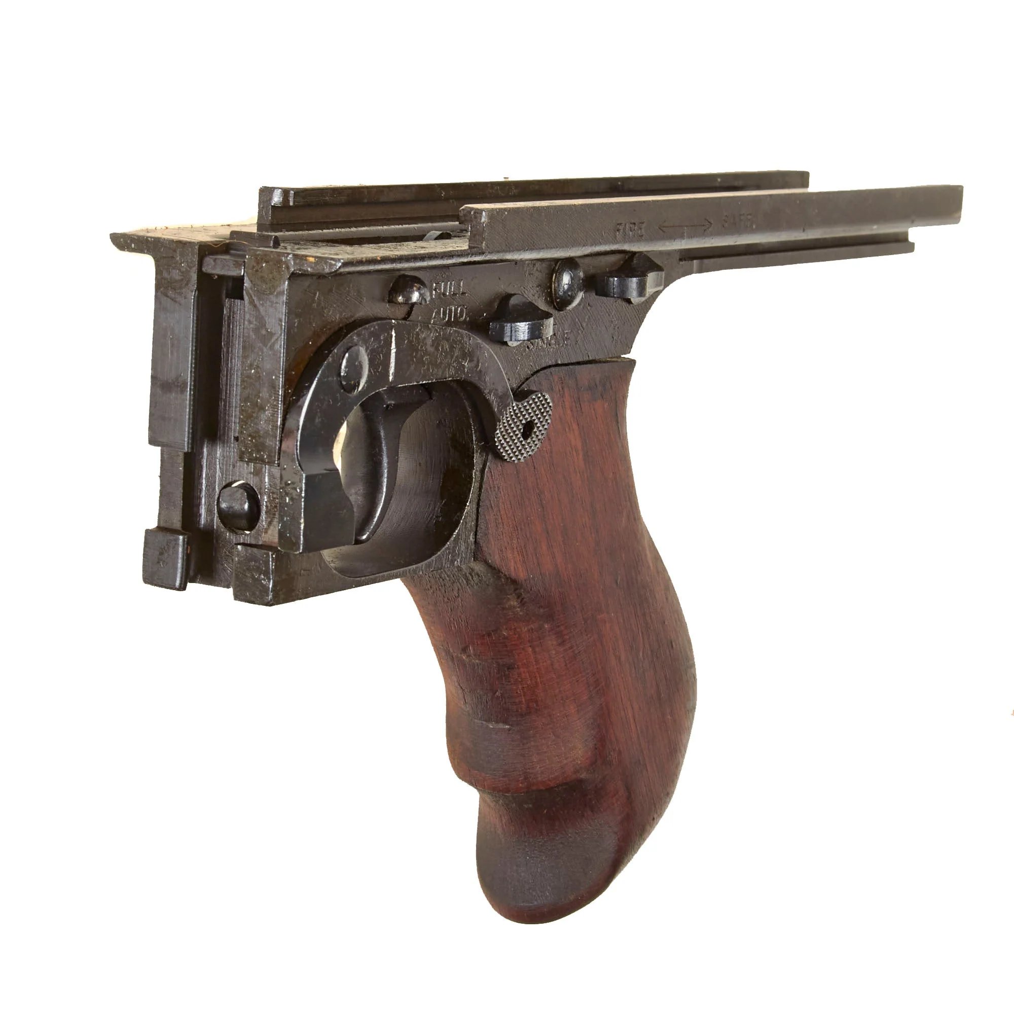 Original U.S. WWII Thompson M1928A1 SMG Complete Parts Set with Knurled Actuator and Lyman Adjustable Sight (No Receiver) — image 7