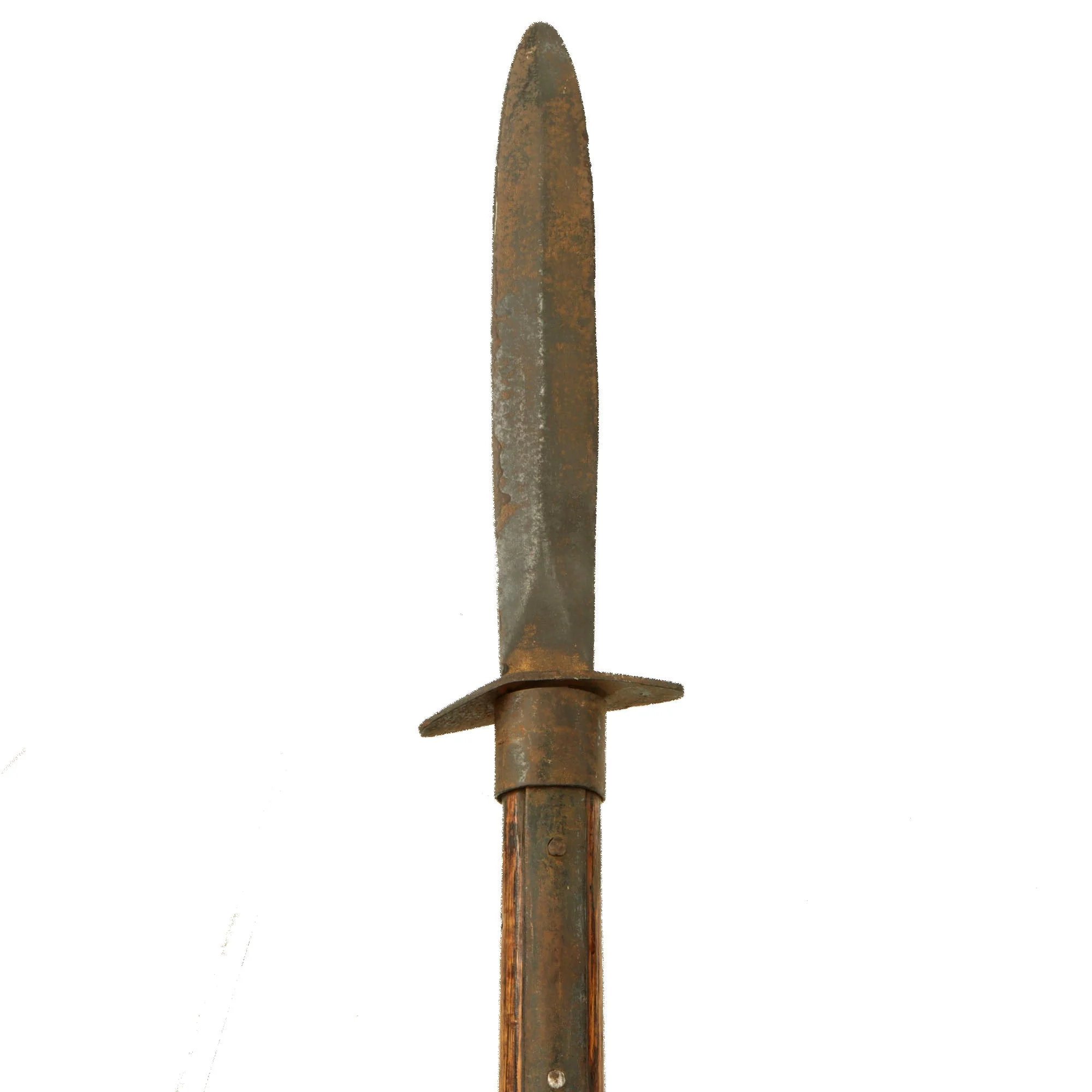 Original U.S. Civil War Confederate Georgia Joe Brown Pike with Sunburst Stamp on Ricasso - 96 1/4' Long — image 5