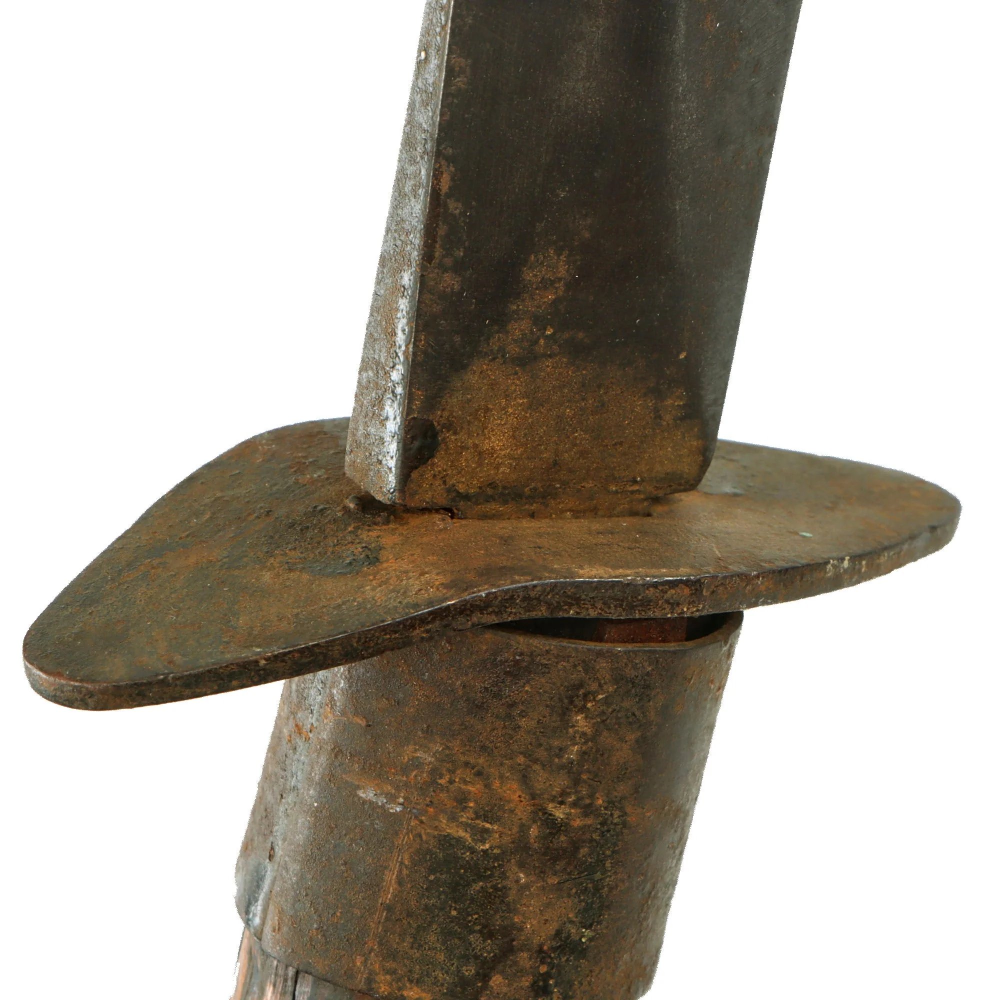 Original U.S. Civil War Confederate Georgia Joe Brown Pike with Sunburst Stamp on Ricasso - 96 1/4' Long — image 7