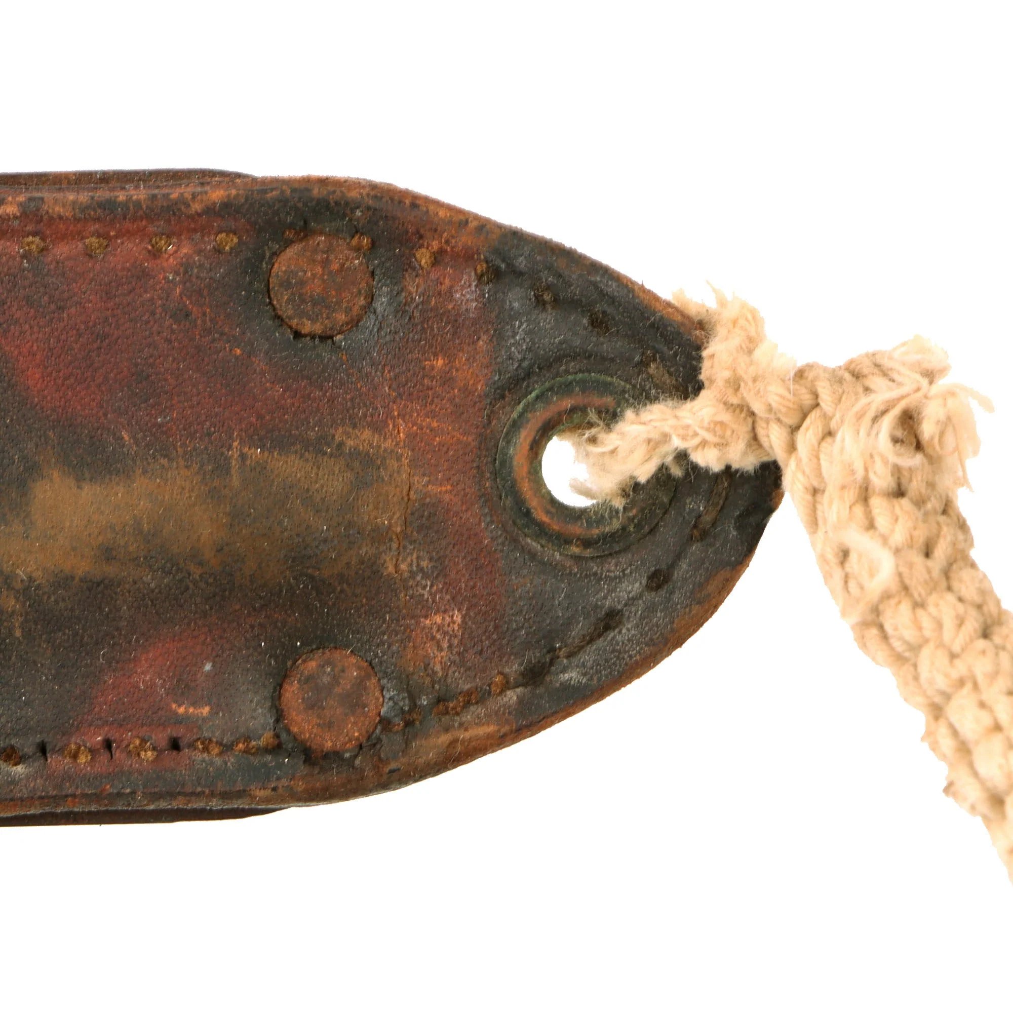 Original Rare U.S. WWII Everitt Black Handle Knuckle Fighting Knife with Scabbard - Named 'Warren Shanks' — image 15