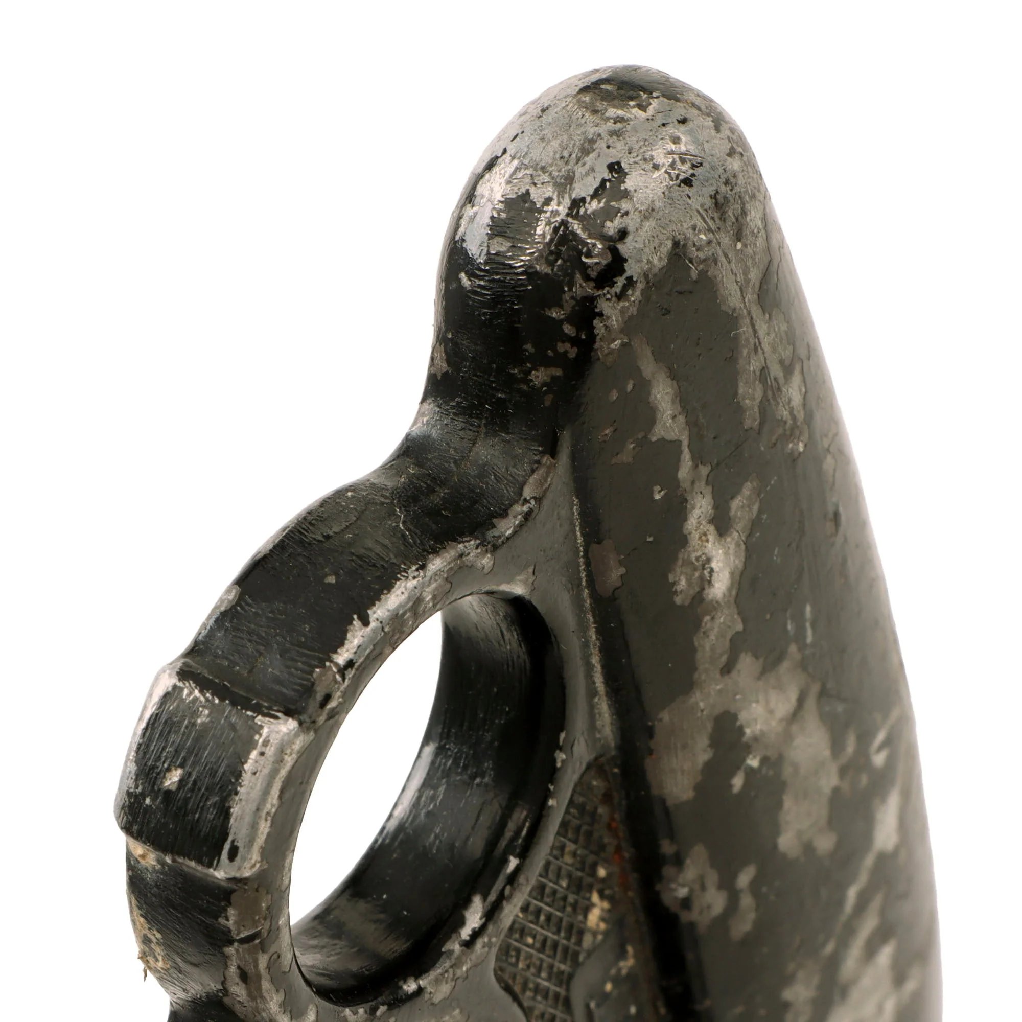 Original Rare U.S. WWII Everitt Black Handle Knuckle Fighting Knife with Scabbard - Named 'Warren Shanks' — image 8