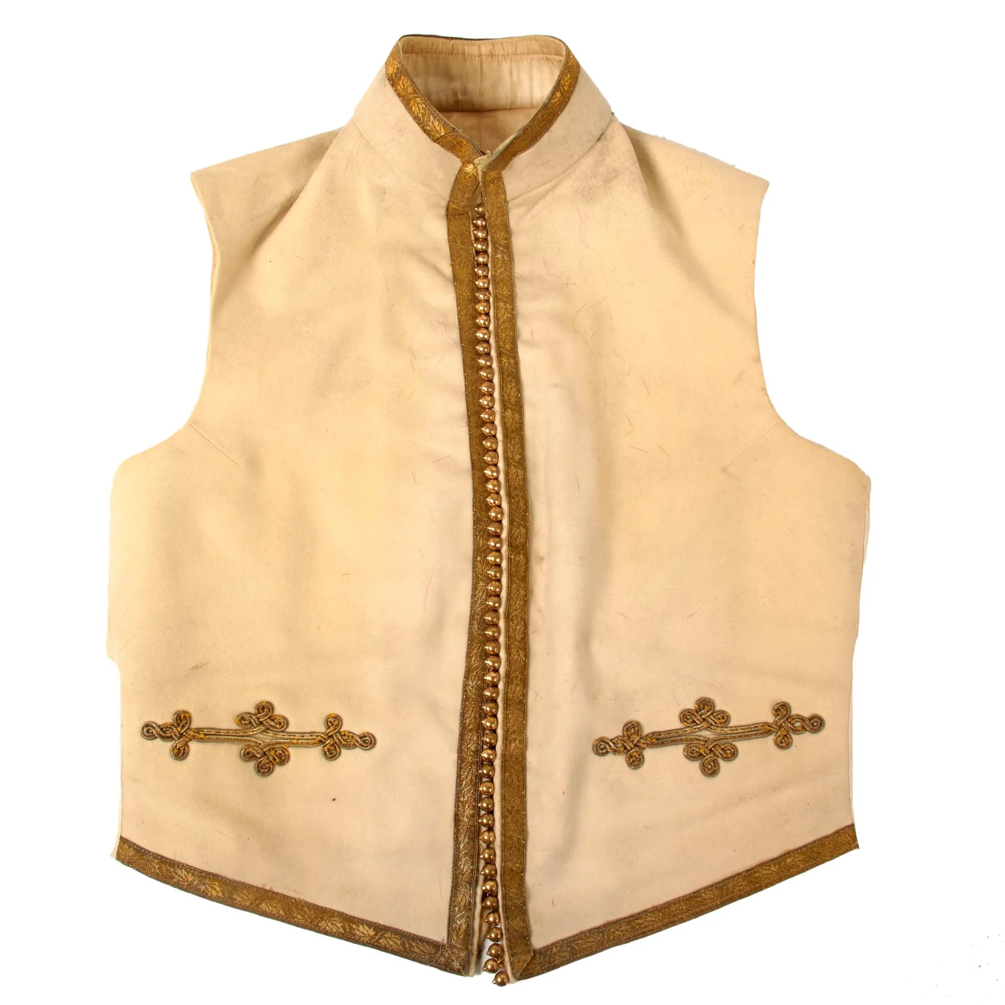 Original British Victorian 19th Royal Hussars (Queen Alexandra's Own) Major Officer's Busby & Full Dress Tunic Uniform Grouping with Sterling Silver Pouch Belt & Officer's Mess Waistcoat — image 11