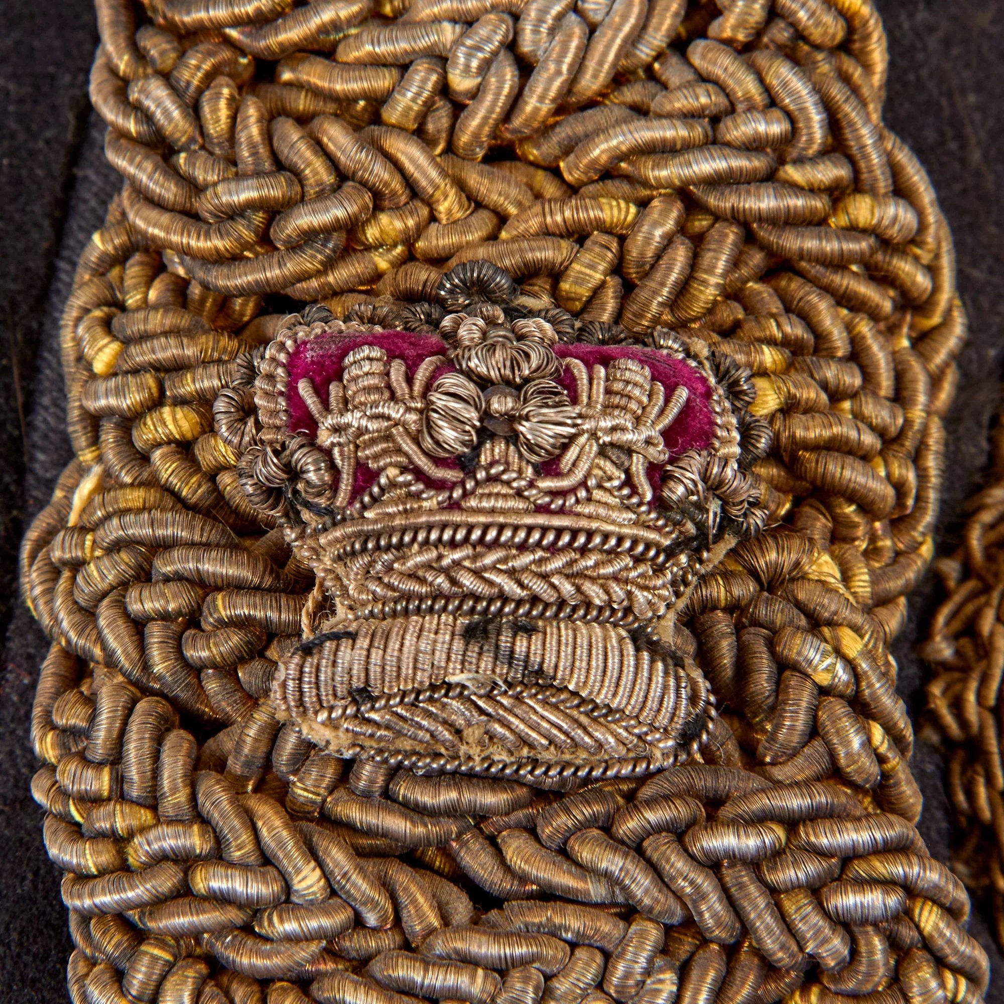 Original British Victorian 19th Royal Hussars (Queen Alexandra's Own) Major Officer's Busby & Full Dress Tunic Uniform Grouping with Sterling Silver Pouch Belt & Officer's Mess Waistcoat — image 23