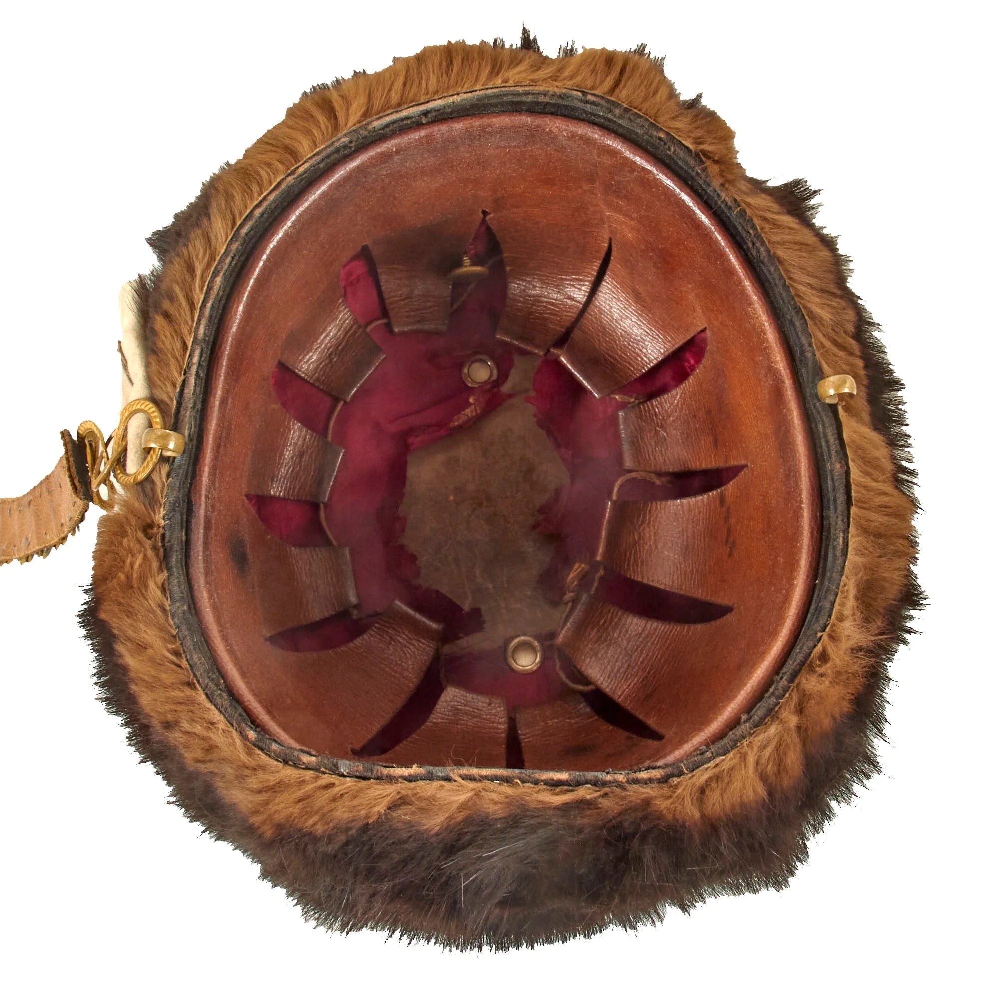 Original British Victorian 19th Royal Hussars (Queen Alexandra's Own) Major Officer's Busby & Full Dress Tunic Uniform Grouping with Sterling Silver Pouch Belt & Officer's Mess Waistcoat — image 46