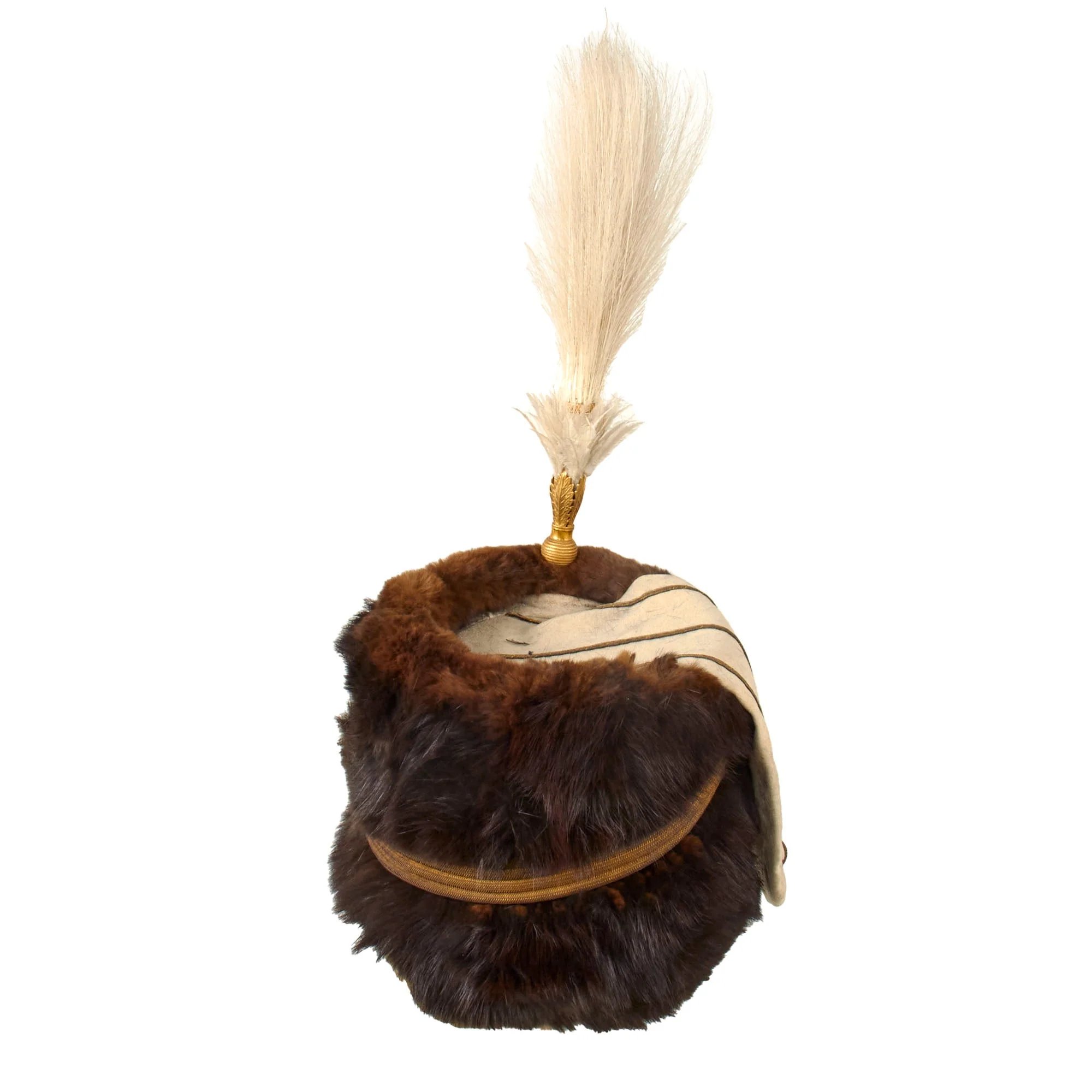 Original British Victorian 19th Royal Hussars (Queen Alexandra's Own) Major Officer's Busby & Full Dress Tunic Uniform Grouping with Sterling Silver Pouch Belt & Officer's Mess Waistcoat — image 51