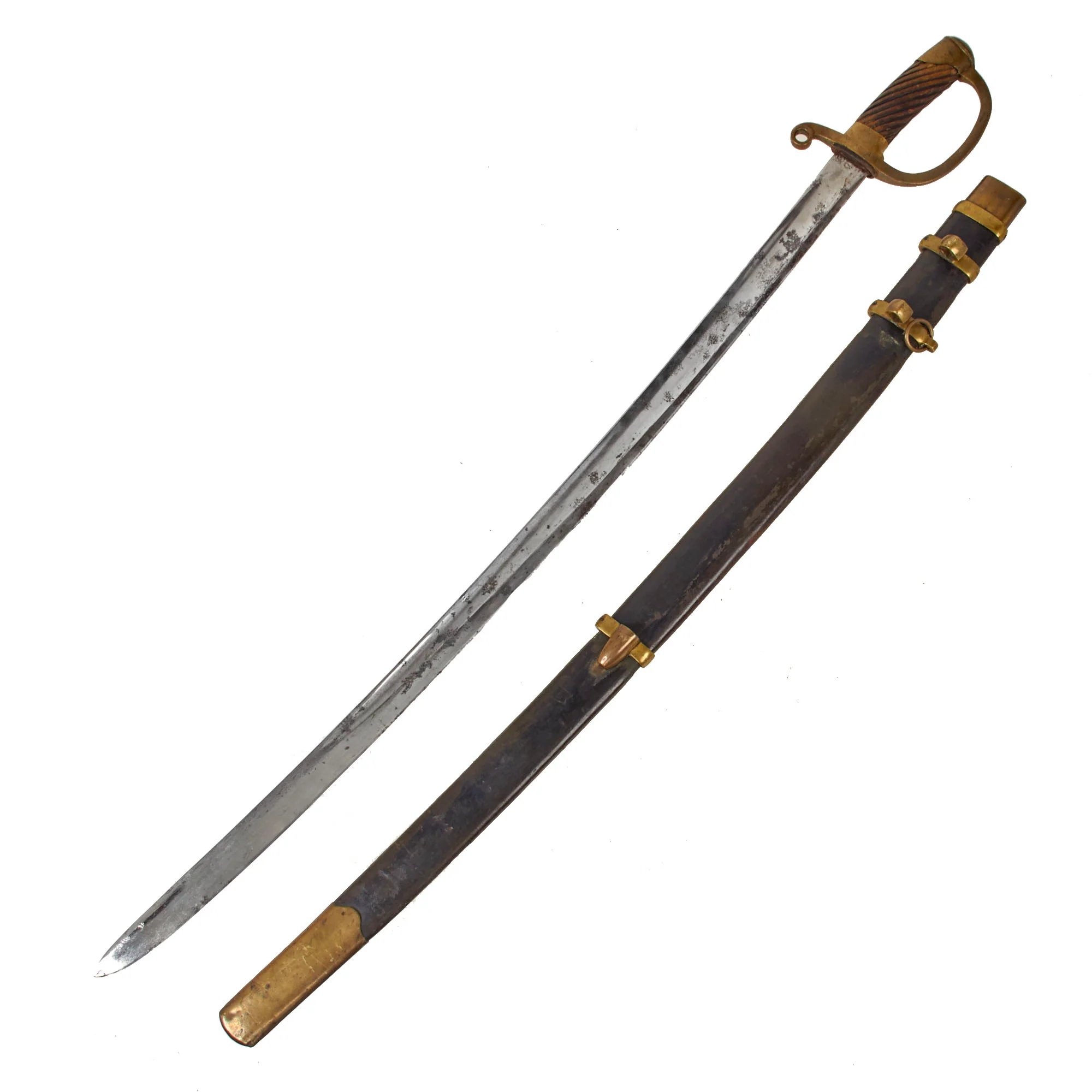 Original Imperial Russian WWI Era Model 1881 Dragoon Shashka Sword Dated 1884 with Scabbard Made to Fit Mosin Bayonet — image 2