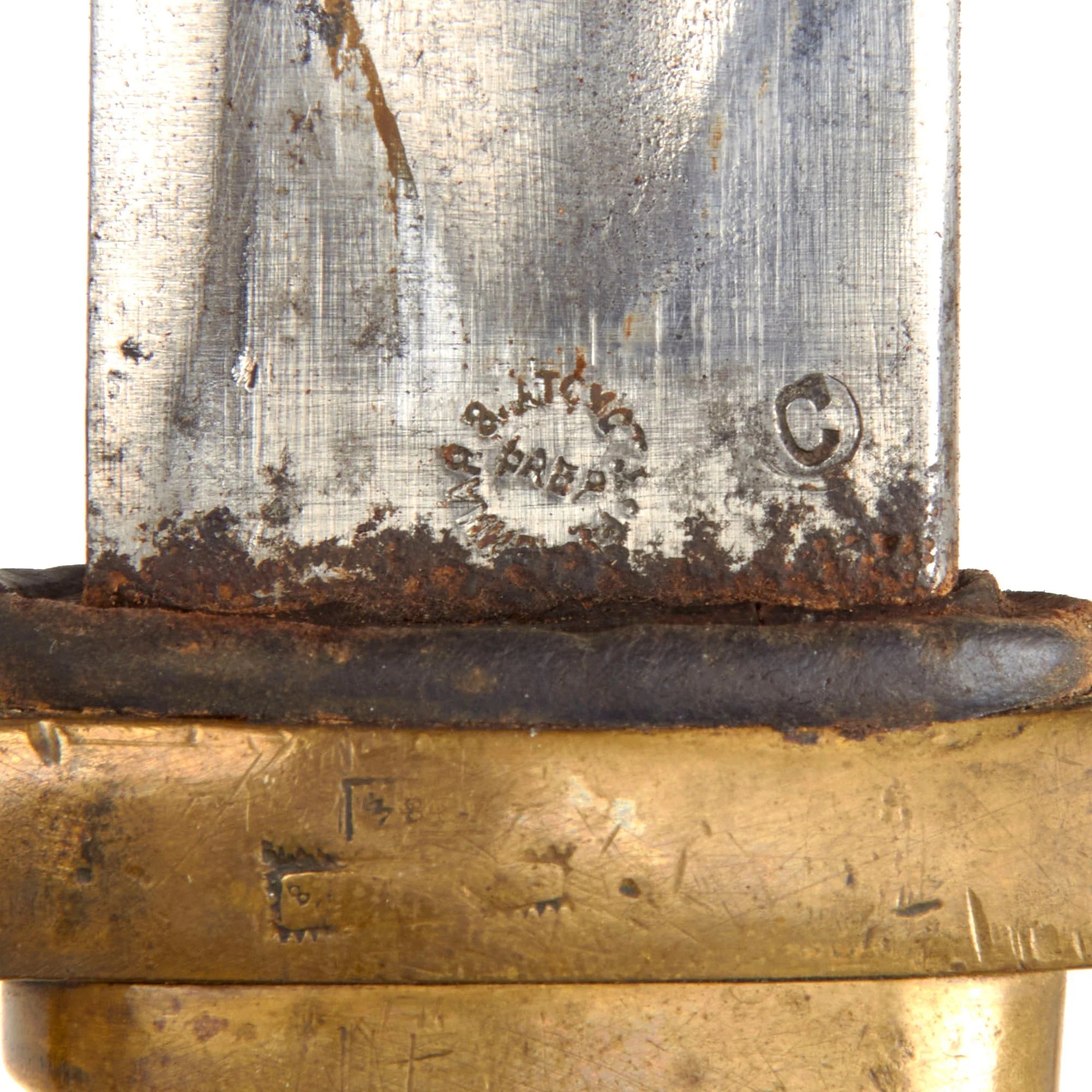 Original Imperial Russian WWI Era Model 1881 Dragoon Shashka Sword Dated 1884 with Scabbard Made to Fit Mosin Bayonet — image 5