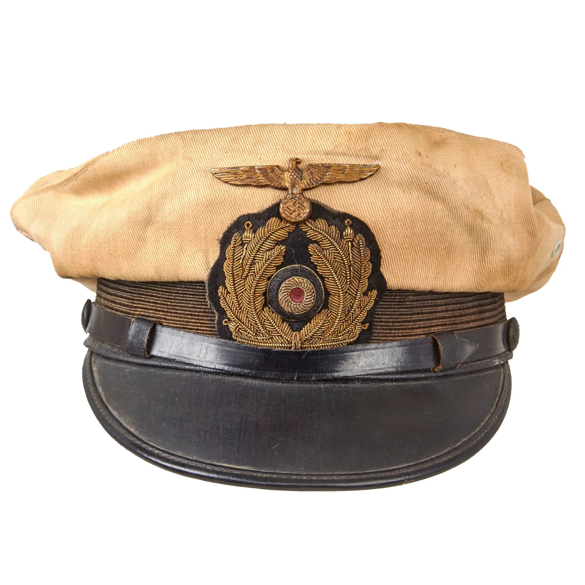 Original German WWII Kriegsmarine Navy White Summer Weight Senior NCO's Schirmmütze Visor Cap — image 2