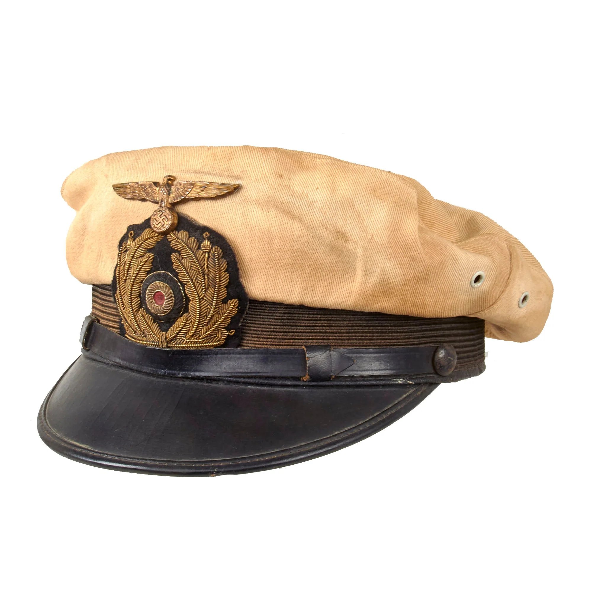 Original German WWII Kriegsmarine Navy White Summer Weight Senior NCO's Schirmmütze Visor Cap — image 3