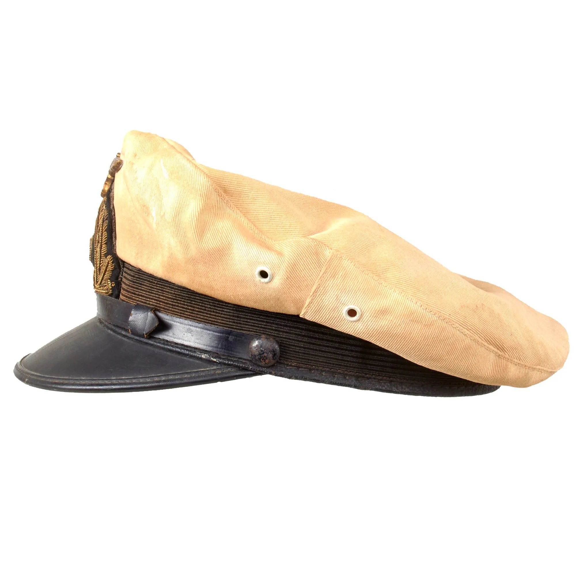 Original German WWII Kriegsmarine Navy White Summer Weight Senior NCO's Schirmmütze Visor Cap — image 7