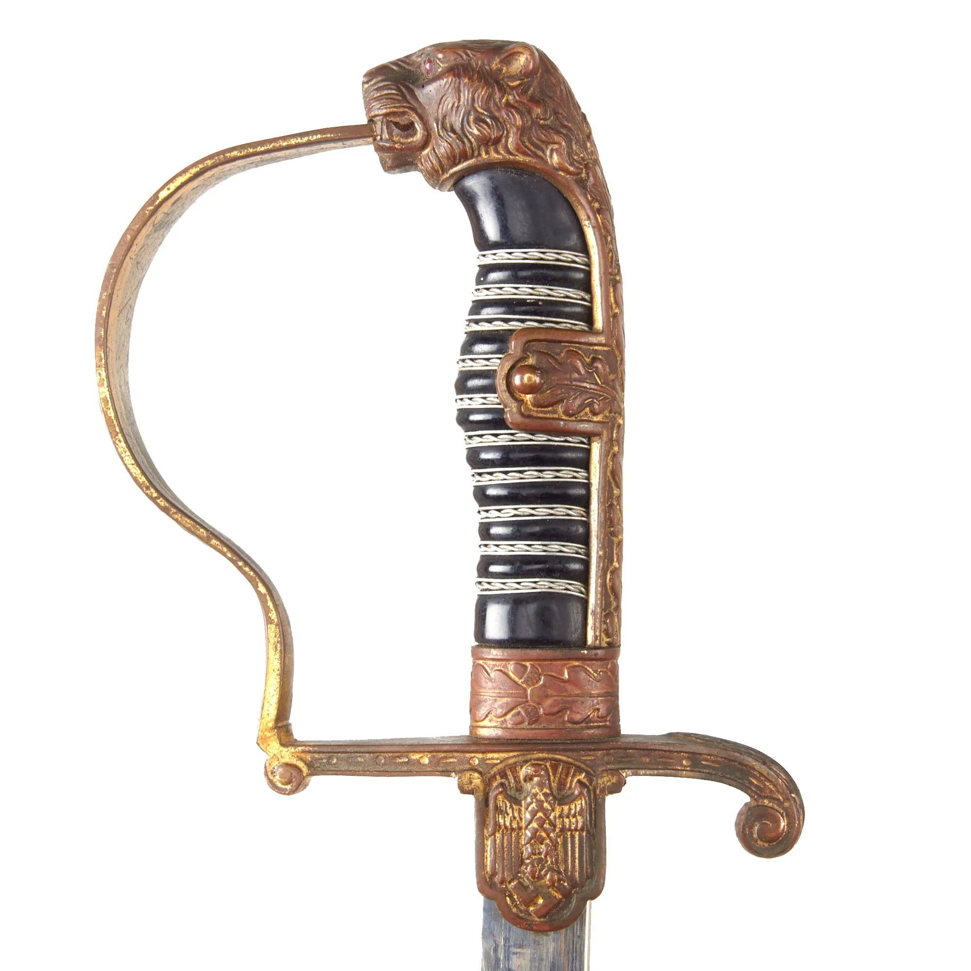 Original German WWII Scharnhorst Pattern Field Marshal Lion Head Army Officers Sword by Carl Eickhorn with Steel Scabbard — image 13