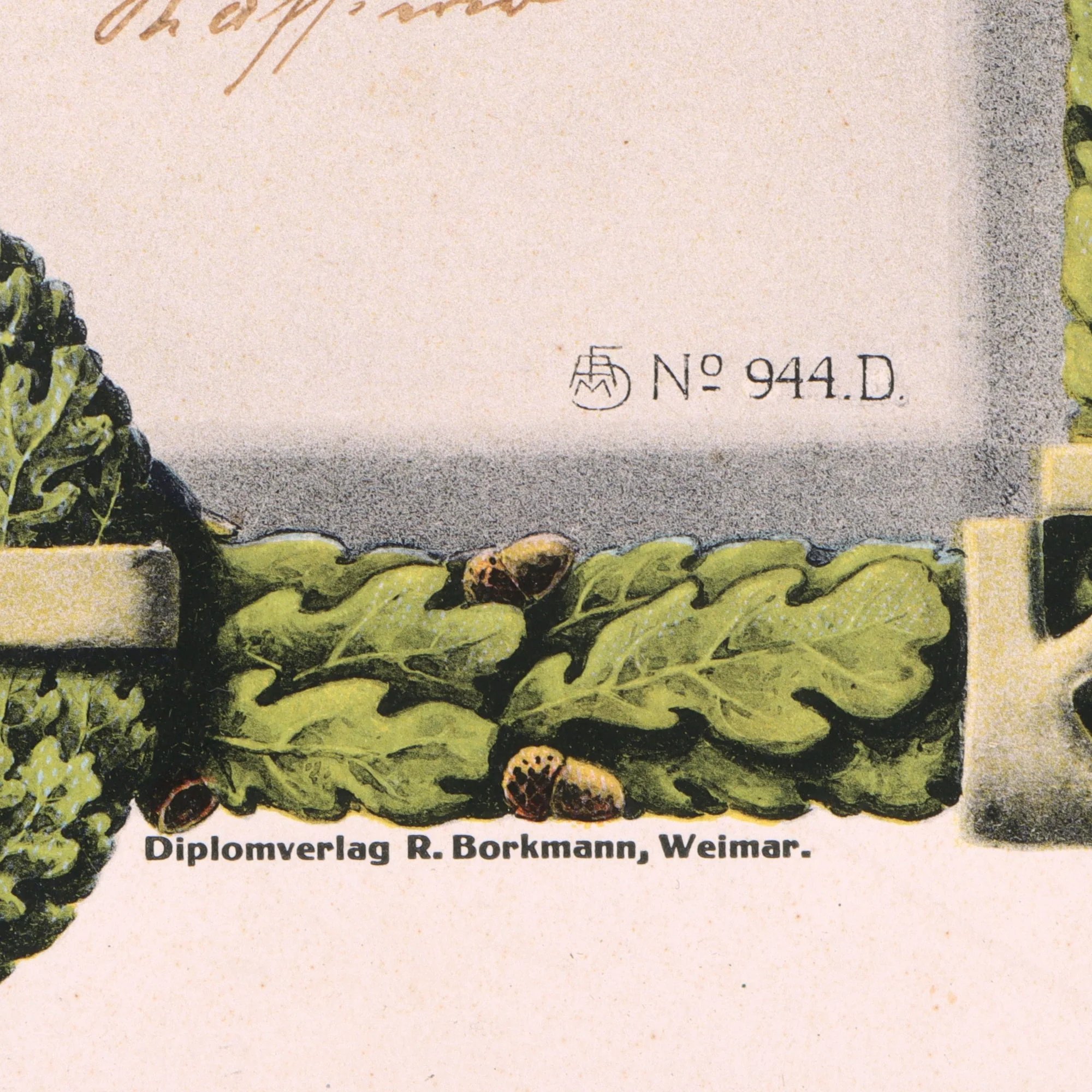 Original German Pre-WWII Berlstedt Veterans and Military Association 50th Anniversary Honor Certificate - Ernst Thriemers - 12 ⅝ x 19' — image 7