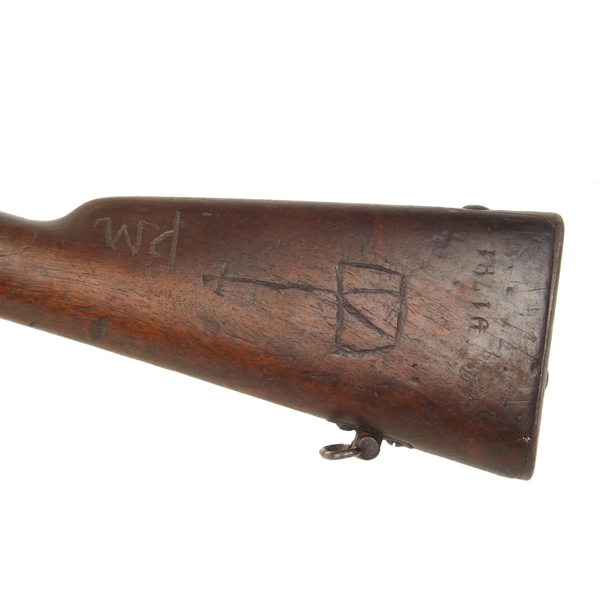 Original French Fusil Gras Modèle 1874 M80 Infantry Rifle by St. Etiénne Arsenal Serial G 28445 with Excellent Bore, Bayonet, and Scabbard - Dated 1875 — image 16