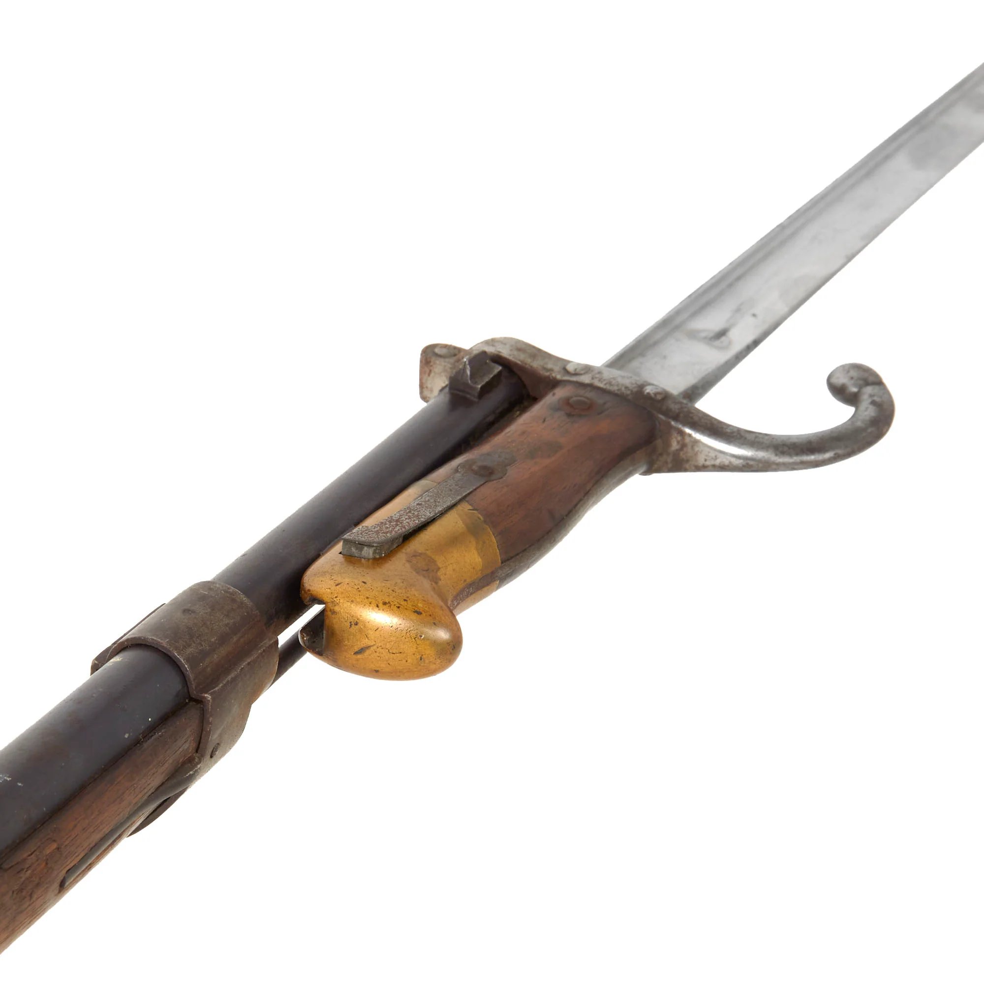 Original French Fusil Gras Modèle 1874 M80 Infantry Rifle by St. Etiénne Arsenal Serial G 28445 with Excellent Bore, Bayonet, and Scabbard - Dated 1875 — image 33
