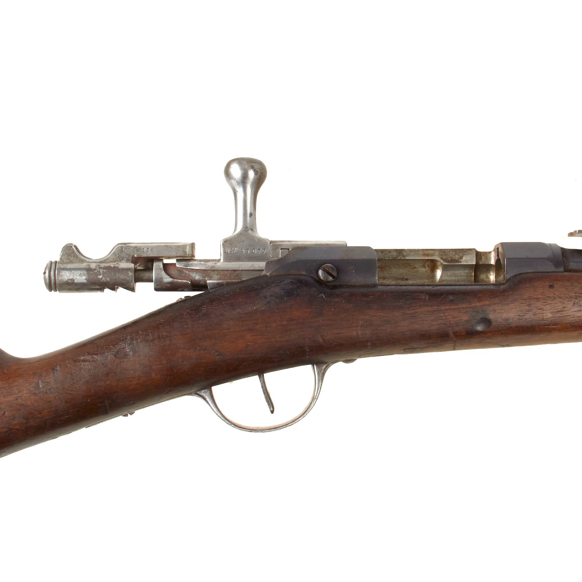 Original French Fusil Gras Modèle 1874 M80 Infantry Rifle by St. Etiénne Arsenal Serial G 28445 with Excellent Bore, Bayonet, and Scabbard - Dated 1875 — image 5
