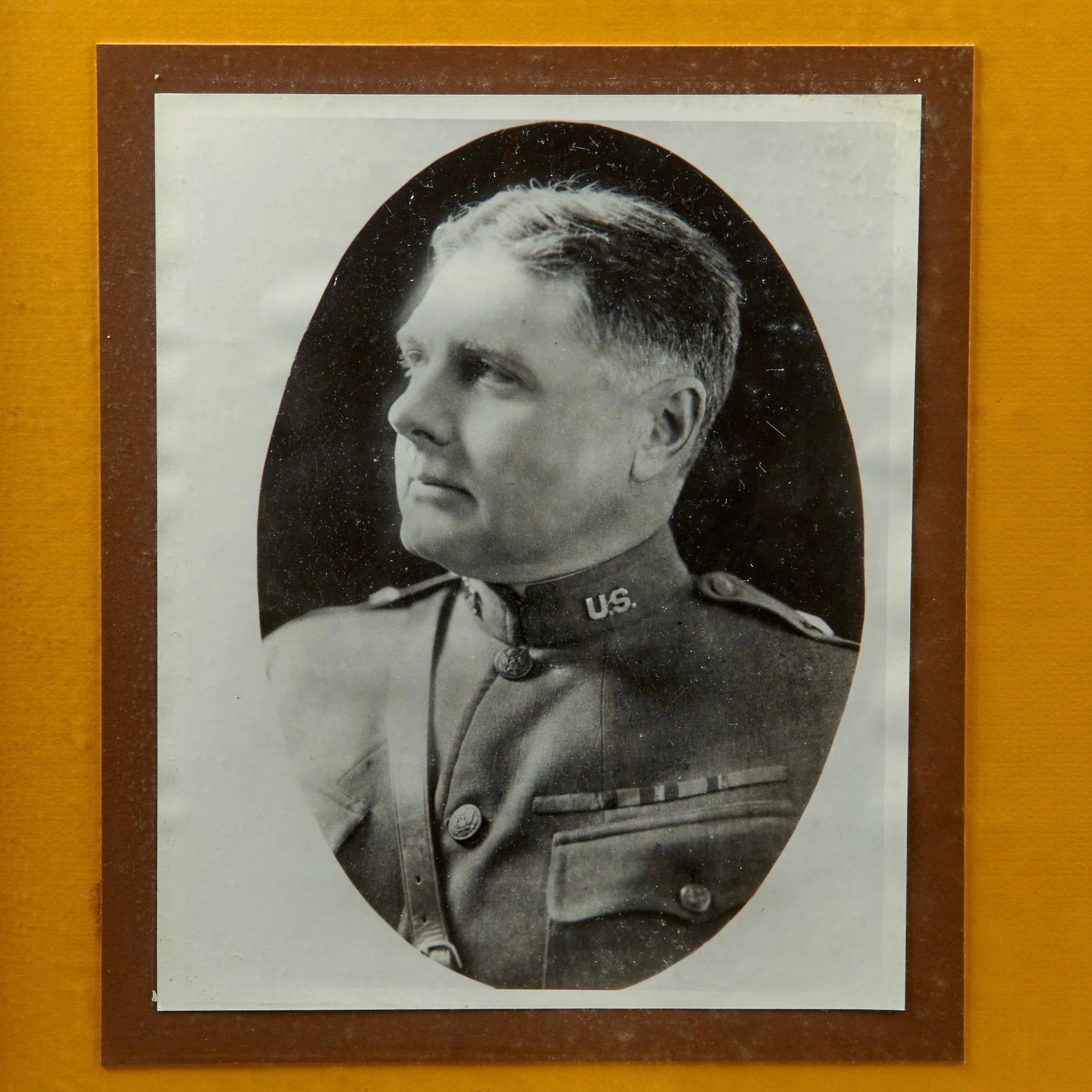 Original U.S. Post-WWI Brigadier General Louis M. Nuttman Framed 24th Infantry Division Patch & Photo - 17 ½ x 21 ½' — image 2