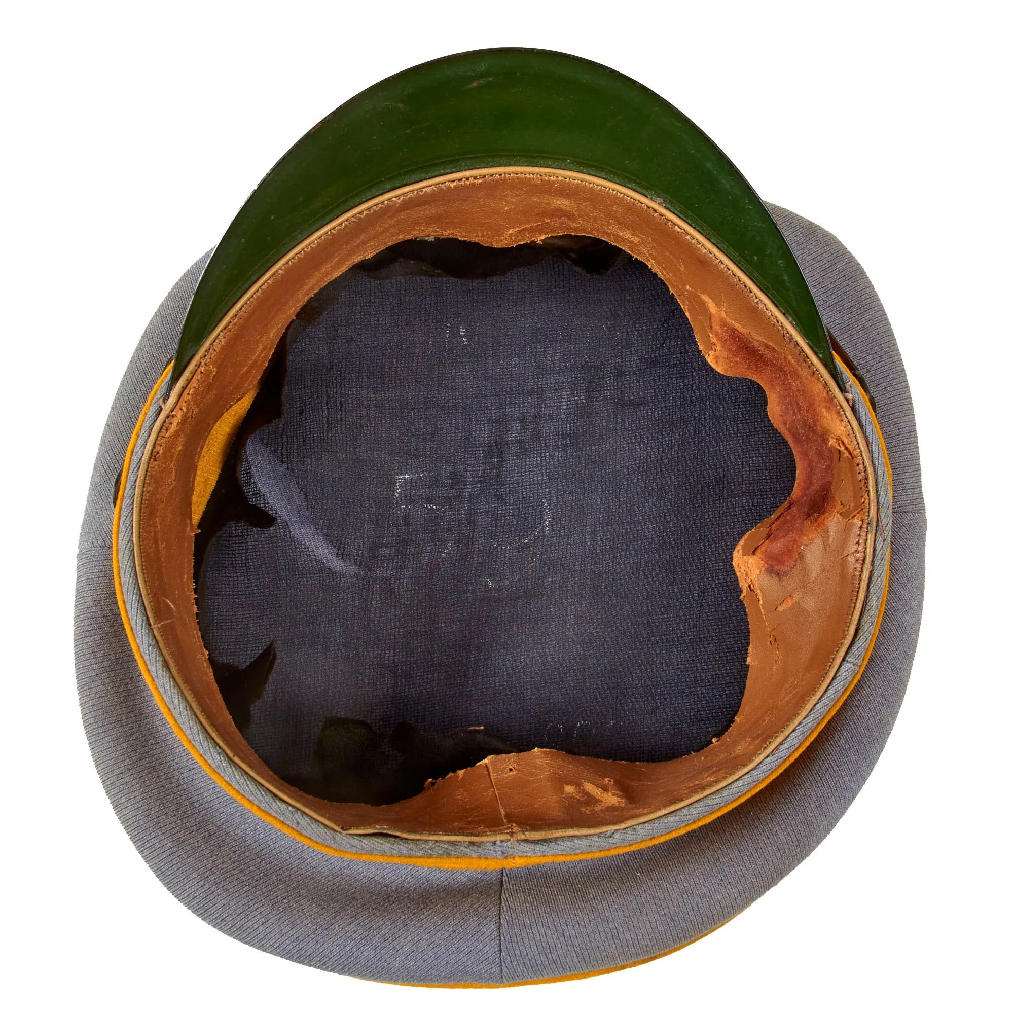 Original Imperial German WWI Dragoner-Regt. von Bredow (1. Schlesisches) Nr.4 (Lüben) V Armee Korps Visor Cap with Chinstrap - Rare - Size 59 — image 5