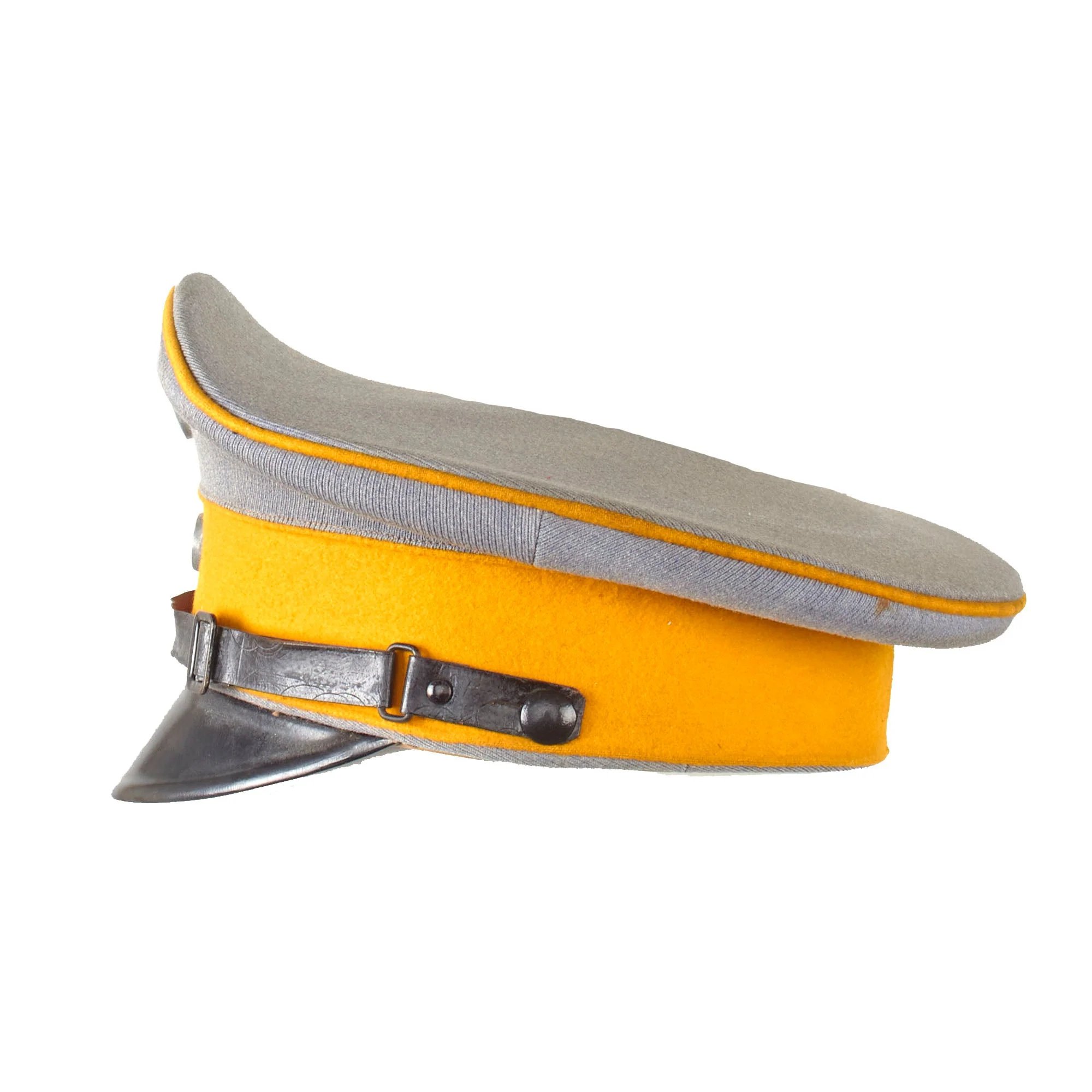 Original Imperial German WWI Dragoner-Regt. von Bredow (1. Schlesisches) Nr.4 (Lüben) V Armee Korps Visor Cap with Chinstrap - Rare - Size 59 — image 8