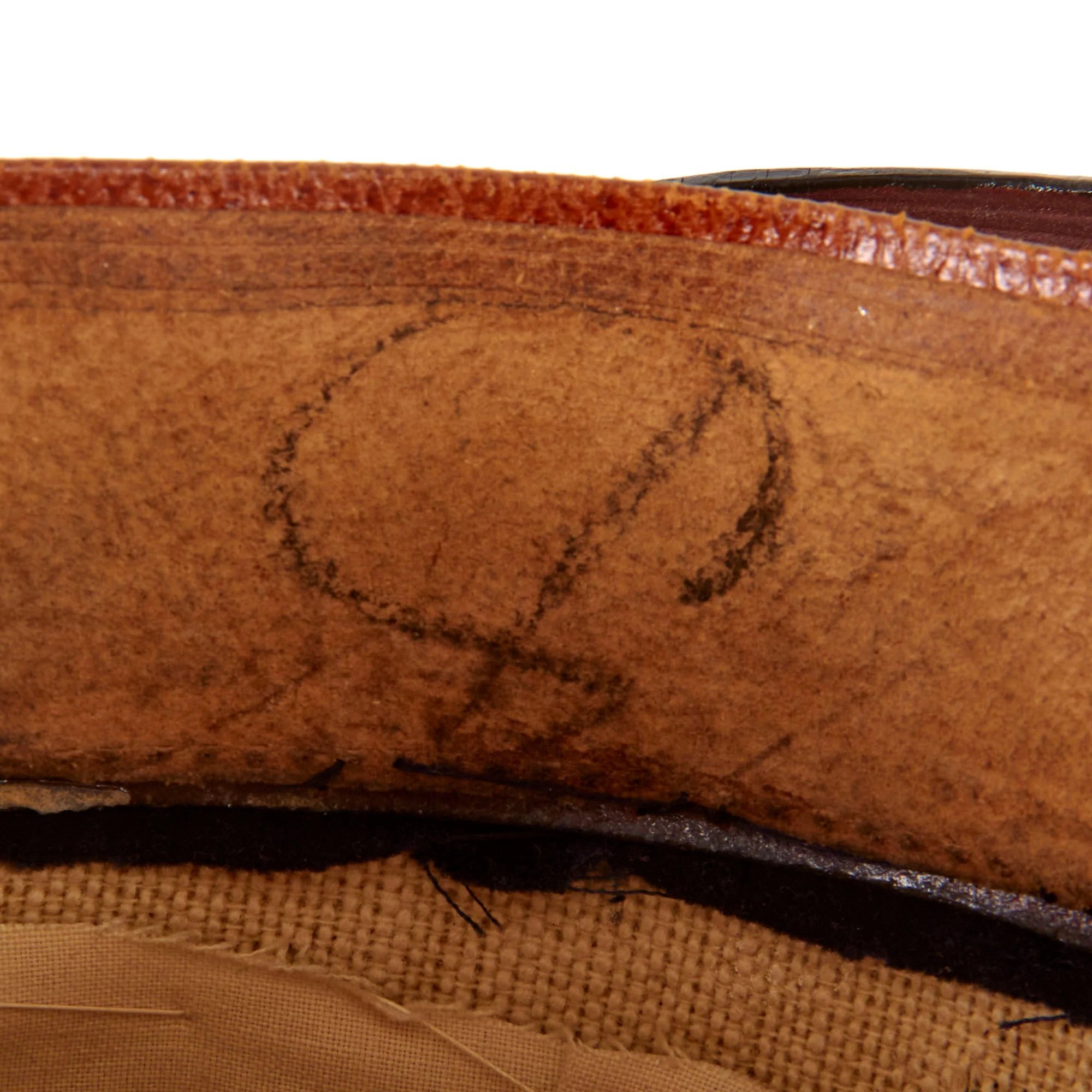 Original Imperial German WWI Kürassier-Regt. Kaiser Nikolas I. von Rußland (Brandenburgisches) Nr.6 (Brandenburg) III Armee Korps Visor Cap with Velvet Band & Perforated Sweatband - Rare - Size 7⅛ — image 8