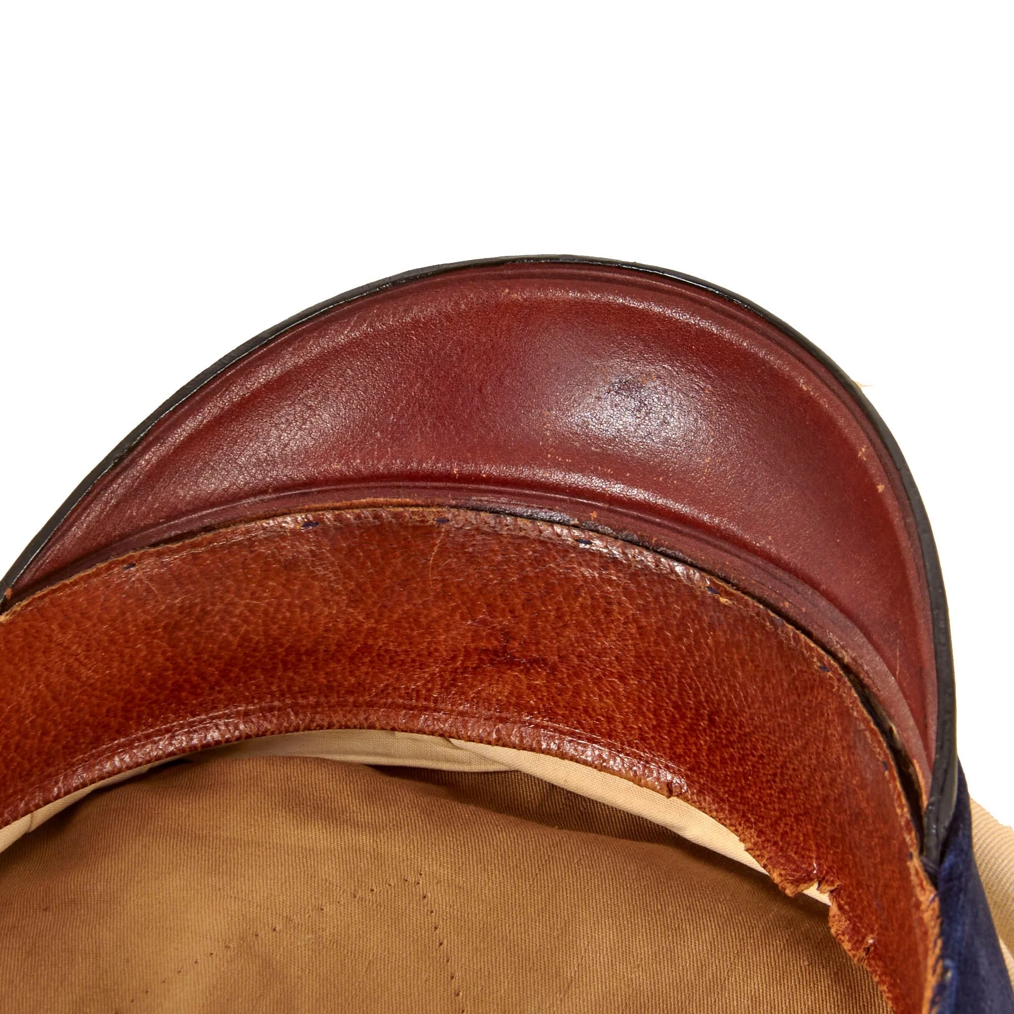 Original Imperial German WWI Kürassier-Regt. Kaiser Nikolas I. von Rußland (Brandenburgisches) Nr.6 (Brandenburg) III Armee Korps Visor Cap with Velvet Band & Perforated Sweatband - Rare - Size 7⅛ — image 9