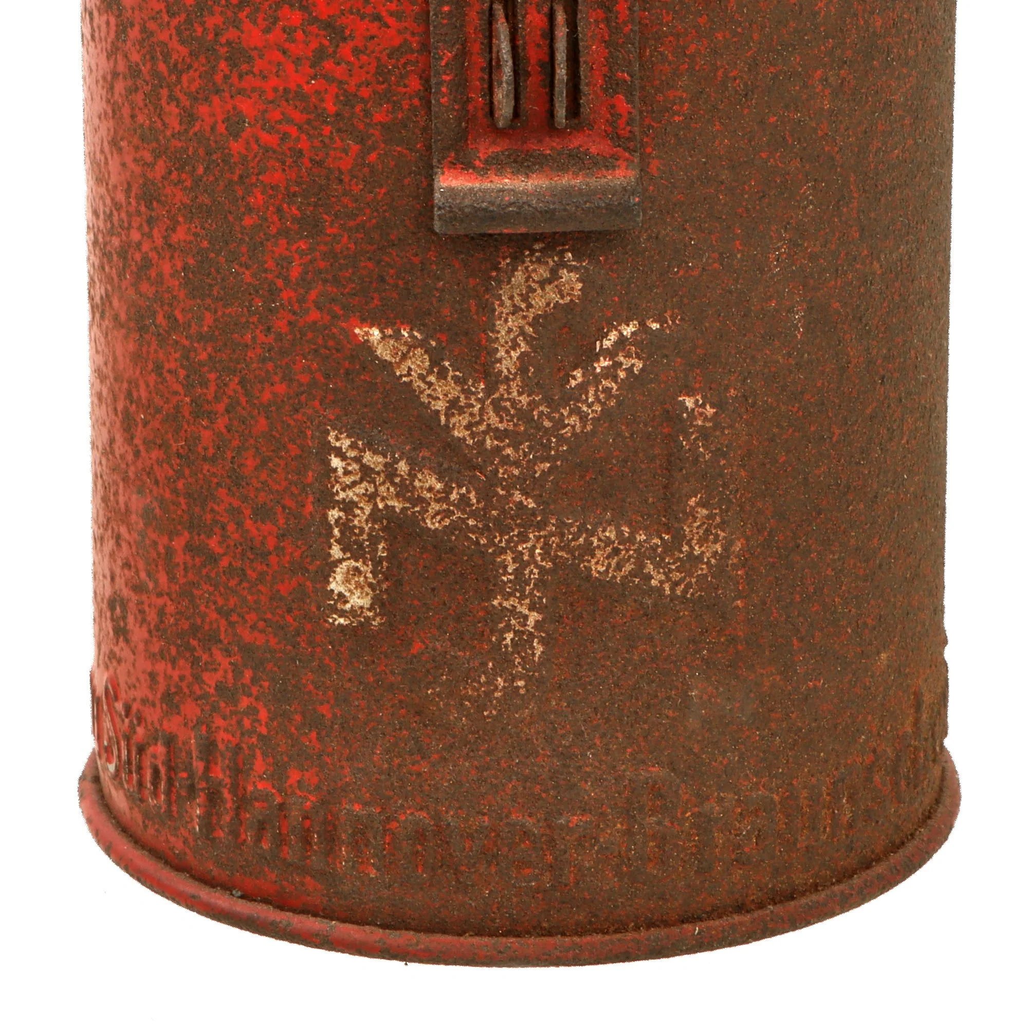 Original German WWII NSV Public Welfare Gau Süd Hannover–Braunschweig Donation Can by Westermann & Co Neheim-Ruhr with Side Handle — image 2