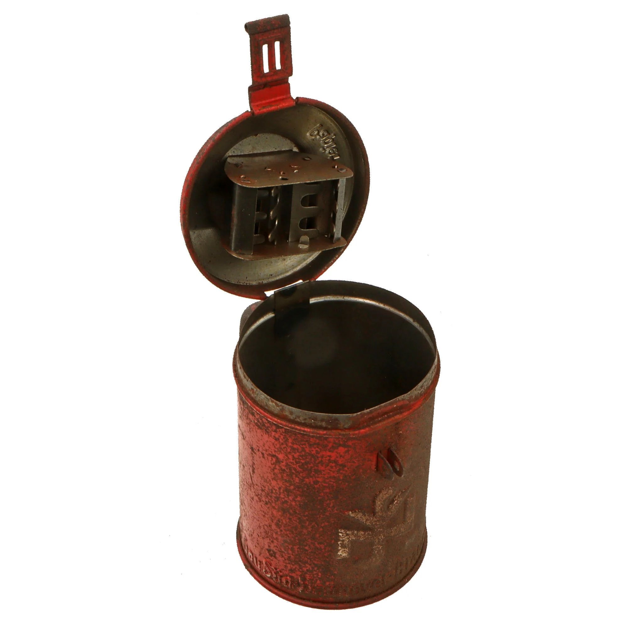 Original German WWII NSV Public Welfare Gau Süd Hannover–Braunschweig Donation Can by Westermann & Co Neheim-Ruhr with Side Handle — image 9