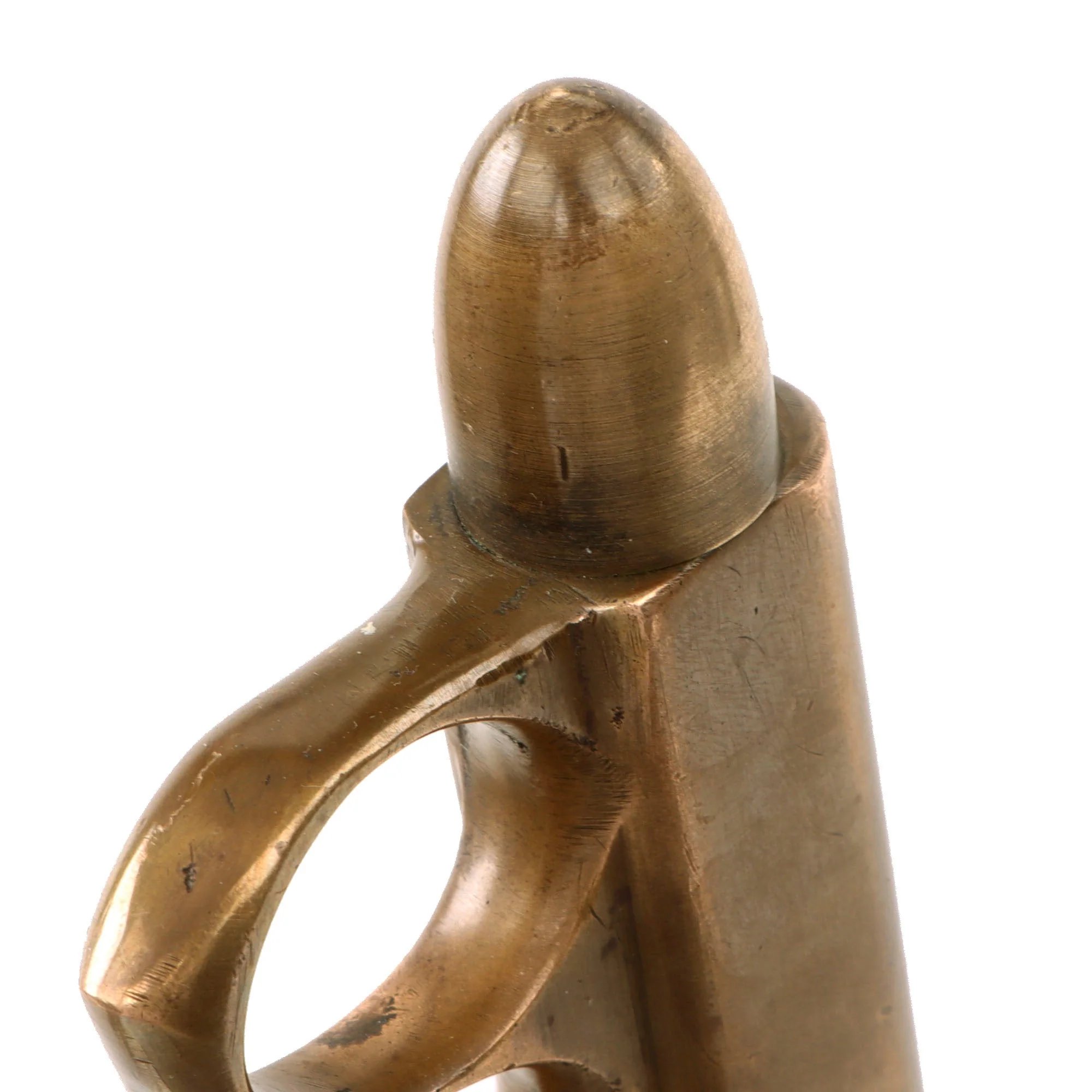 Original U.S. WWII Italian-Made M1918 Trench Knife Style Brass Knuckle Trench Knife with Blade Similar to M.V.S.N. Fighting Dagger & Recycled WWI Austro-Hungarian WWI Trench Knife Scabbard — image 6