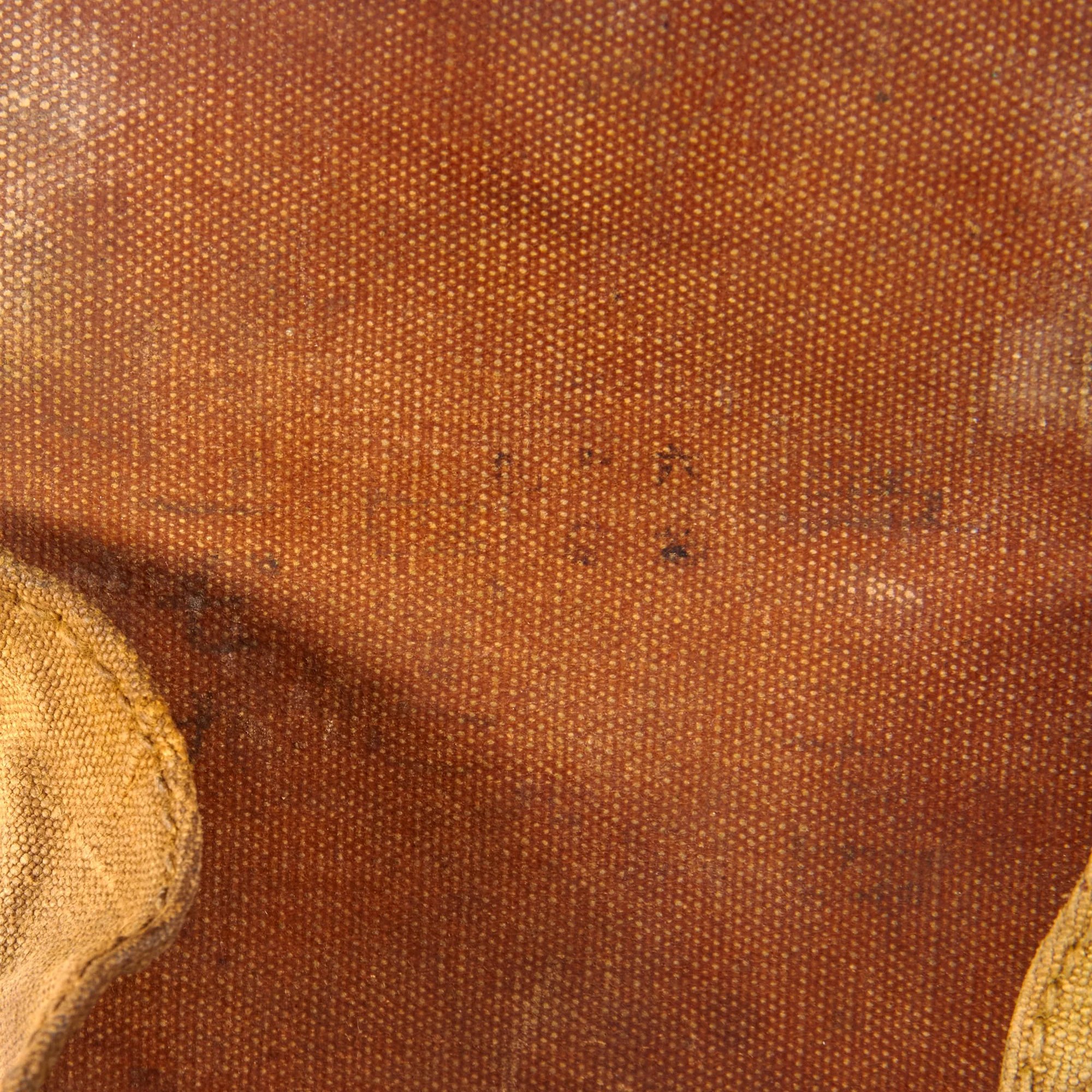 Original Imperial Japanese WWII Japanese Army Type 96/99 Light Machine Gun Magazine Pouch with Late War Rubberized Canvas Lid & Reinforcements — image 6