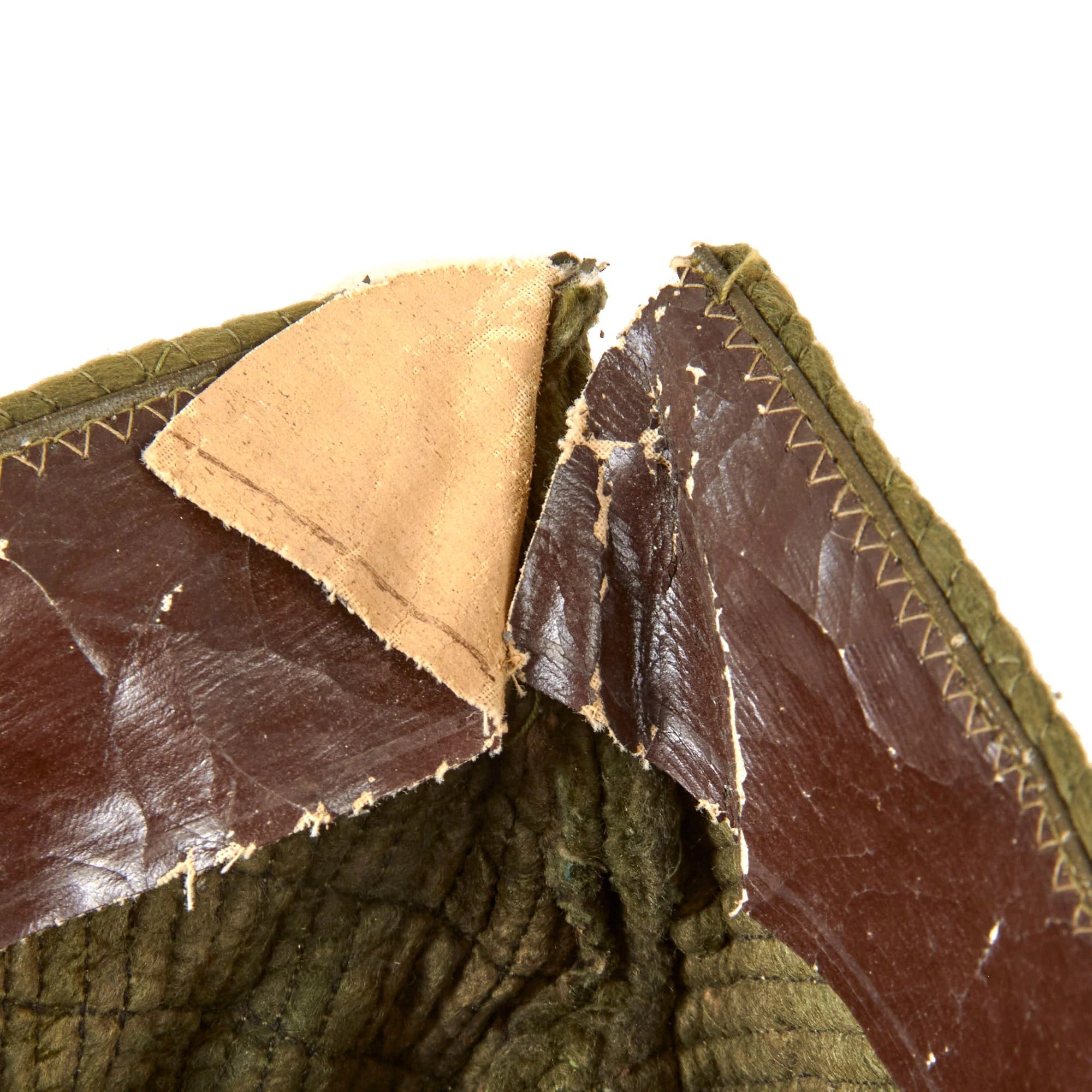 Original Japanese WWII Imperial Japanese Army Enlisted Men's Quilted Forage Cap - Likely Army, Possibly Civilian Employee — image 10
