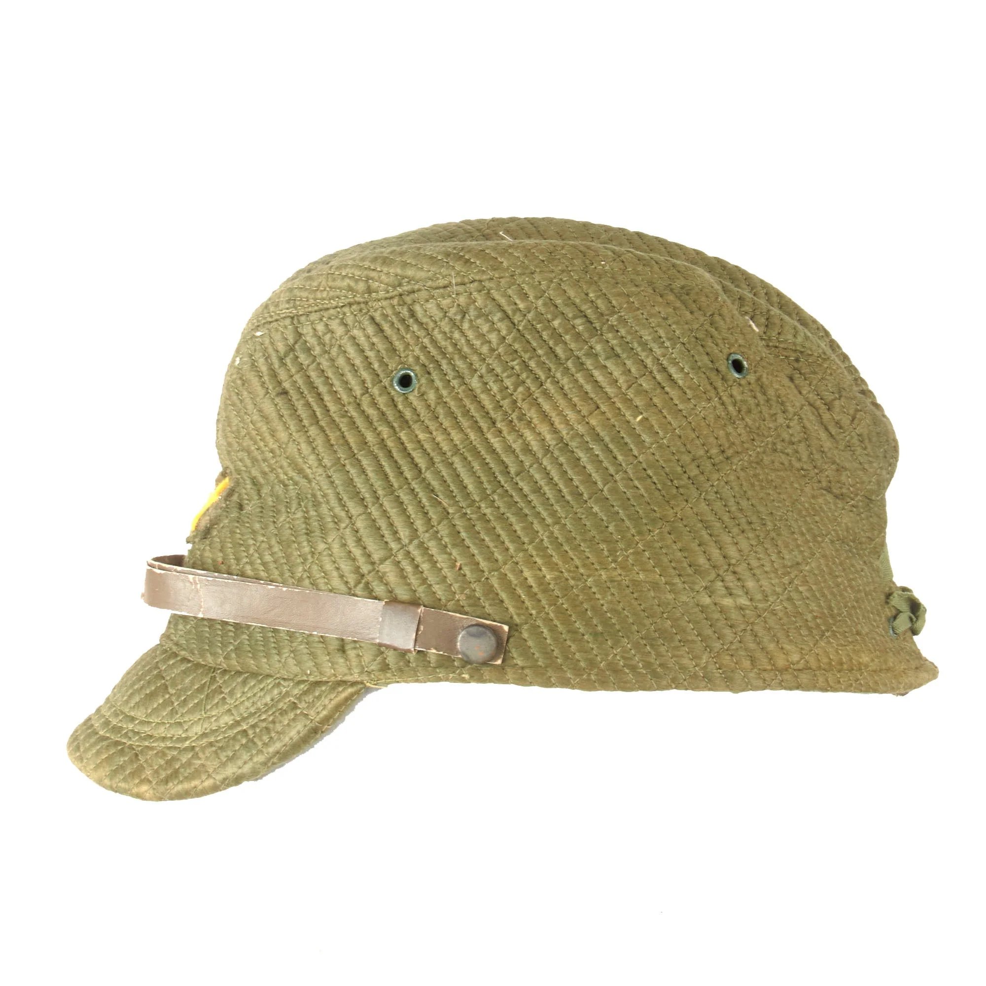 Original Japanese WWII Imperial Japanese Army Enlisted Men's Quilted Forage Cap - Likely Army, Possibly Civilian Employee — image 4