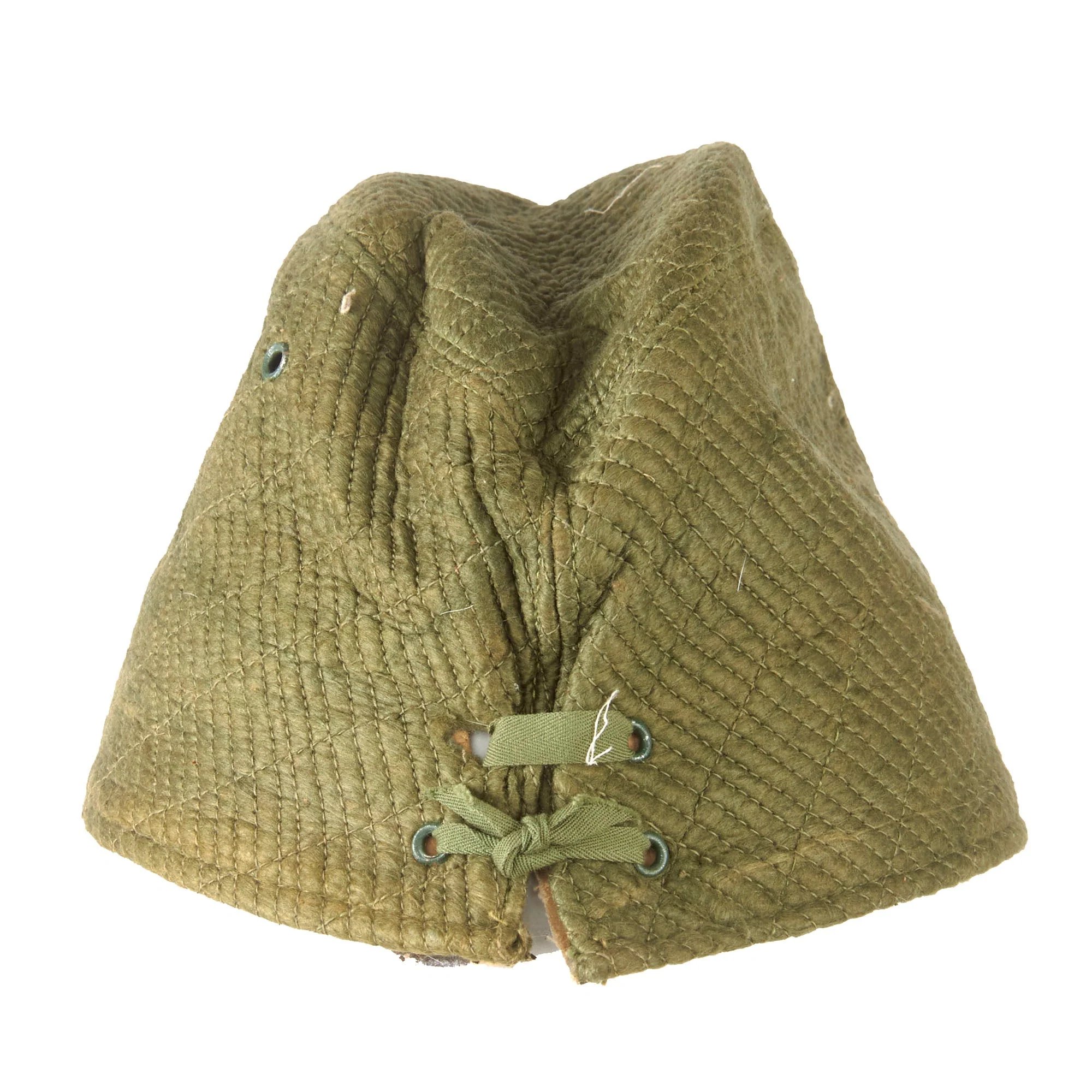 Original Japanese WWII Imperial Japanese Army Enlisted Men's Quilted Forage Cap - Likely Army, Possibly Civilian Employee — image 5