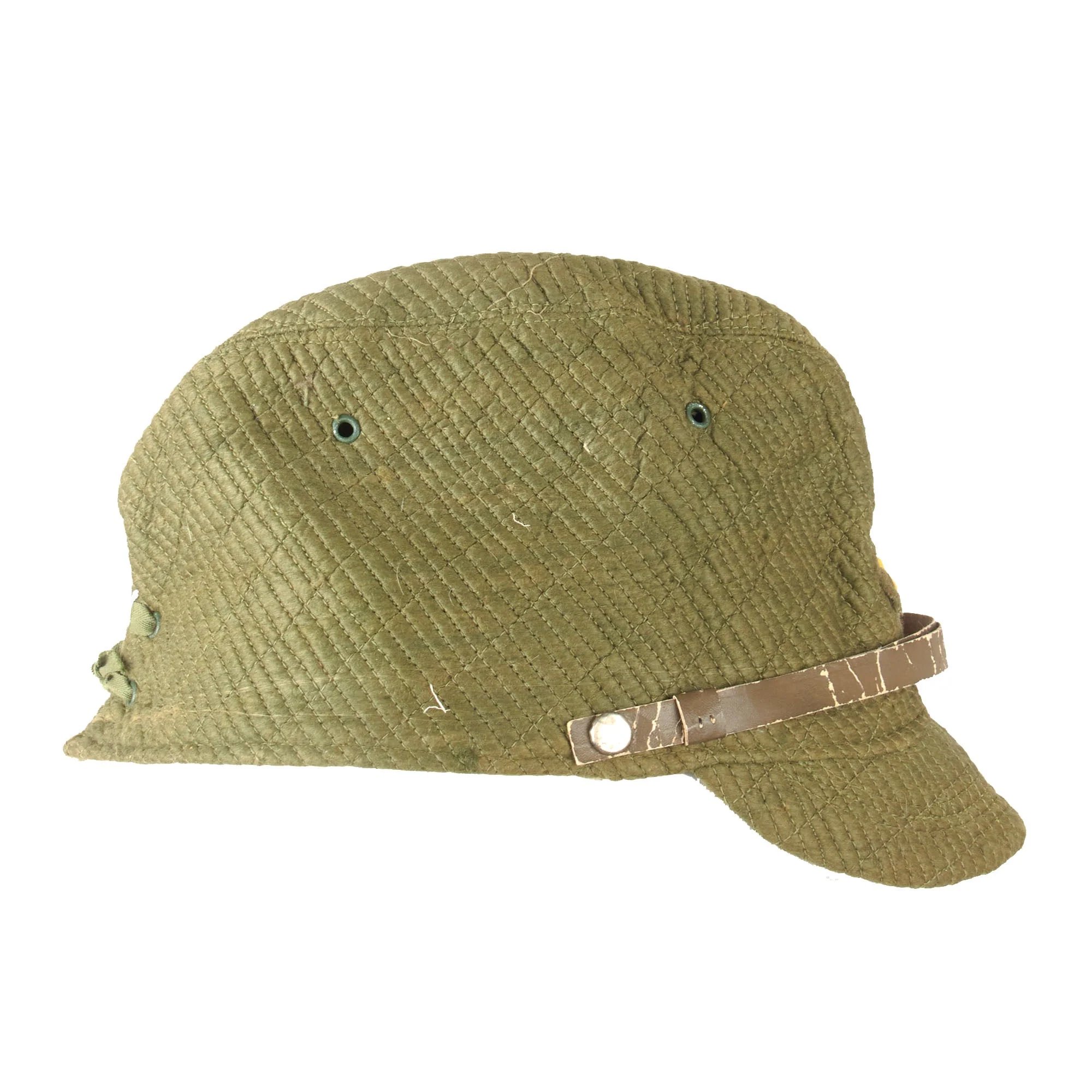 Original Japanese WWII Imperial Japanese Army Enlisted Men's Quilted Forage Cap - Likely Army, Possibly Civilian Employee — image 6