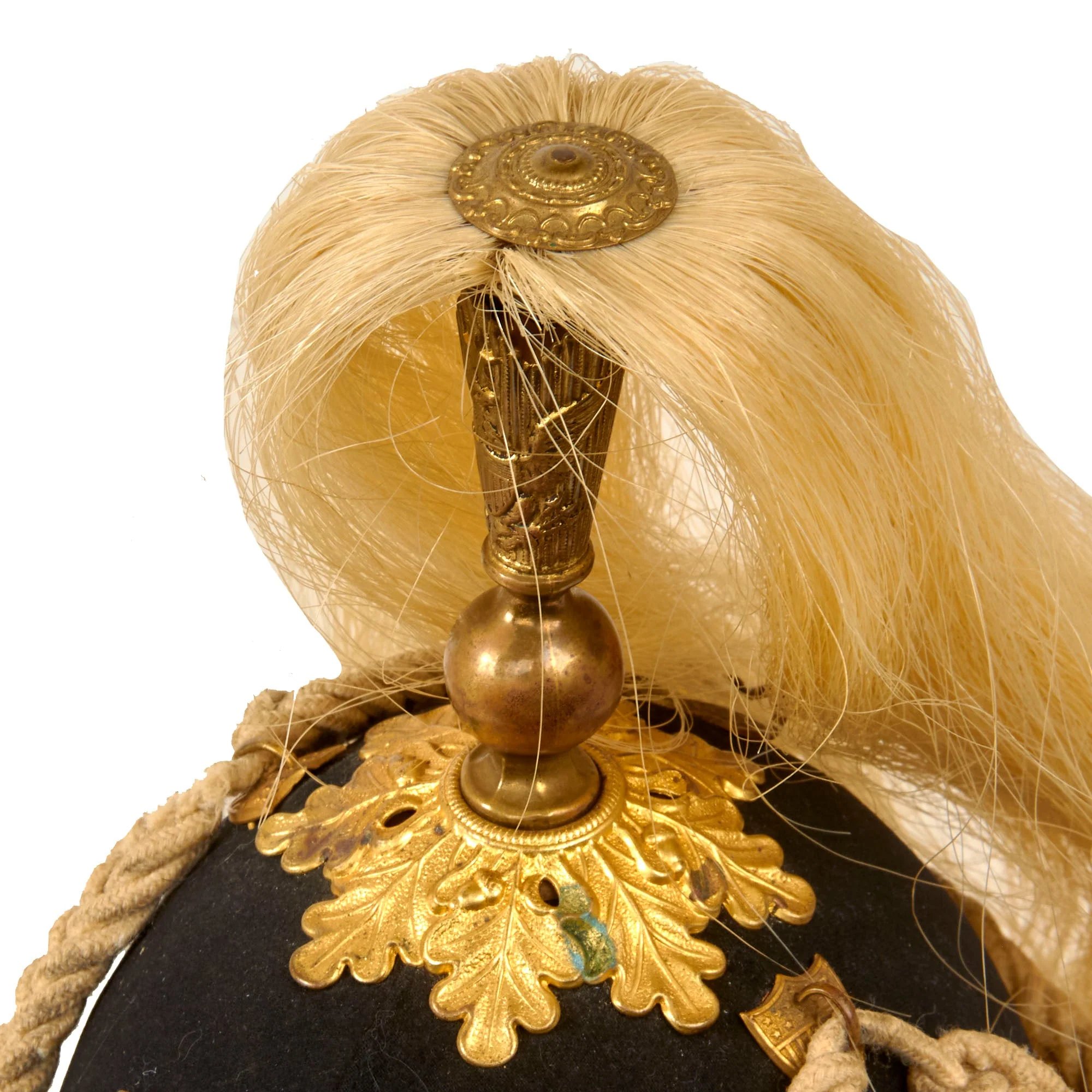 Original U.S. Indian Wars 1881 Model New York 1st Infantry Regiment Dress Helmet with Plume & Cords by Ridabock & Co. — image 11