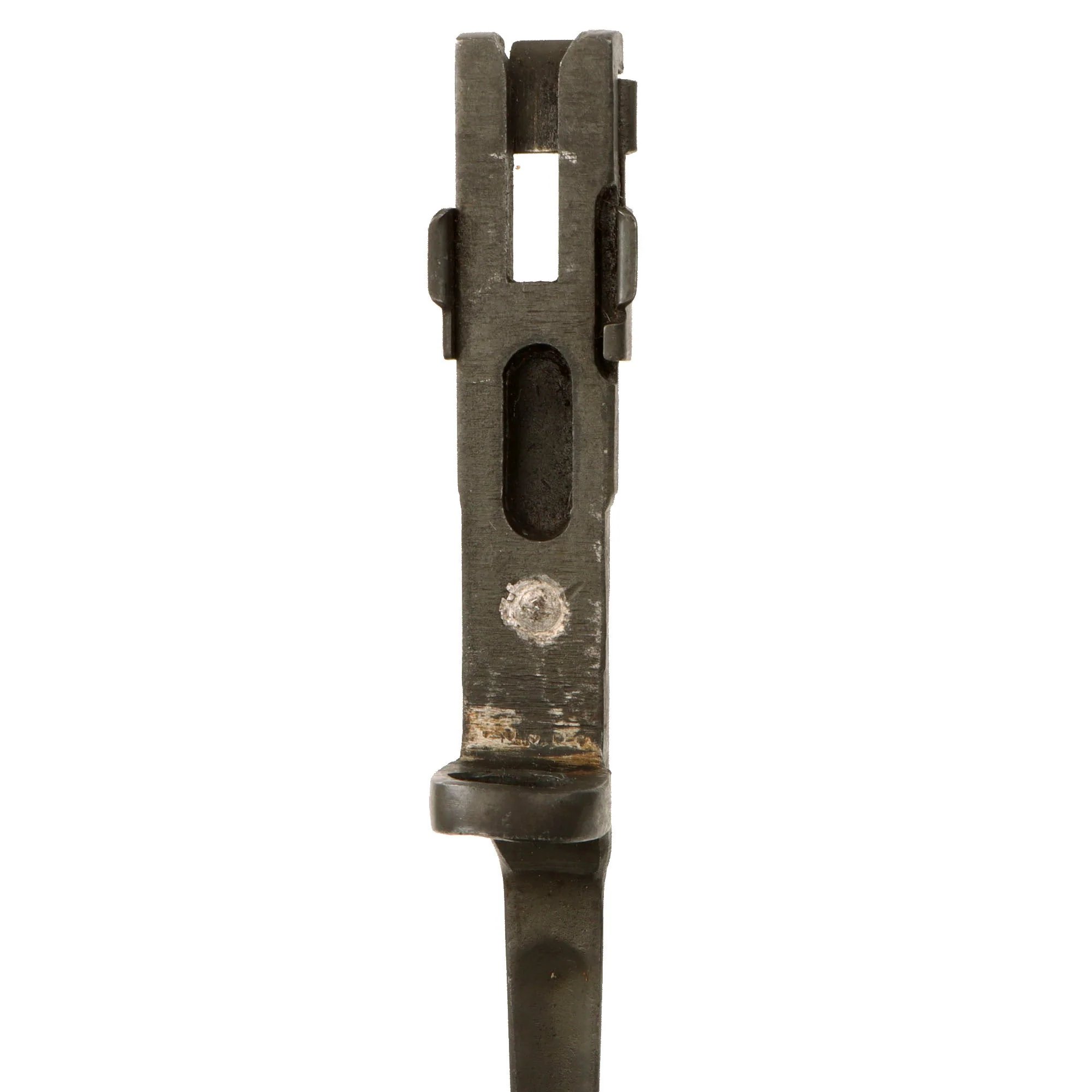 Original U.S. WWII Rare M1941 Johnson Rifle Spike Bayonet with Leather Scabbard — image 10