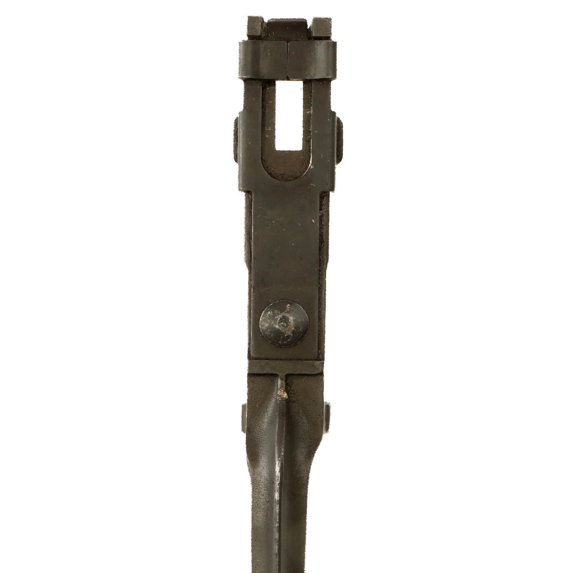 Original U.S. WWII Rare M1941 Johnson Rifle Spike Bayonet with Leather Scabbard — image 11