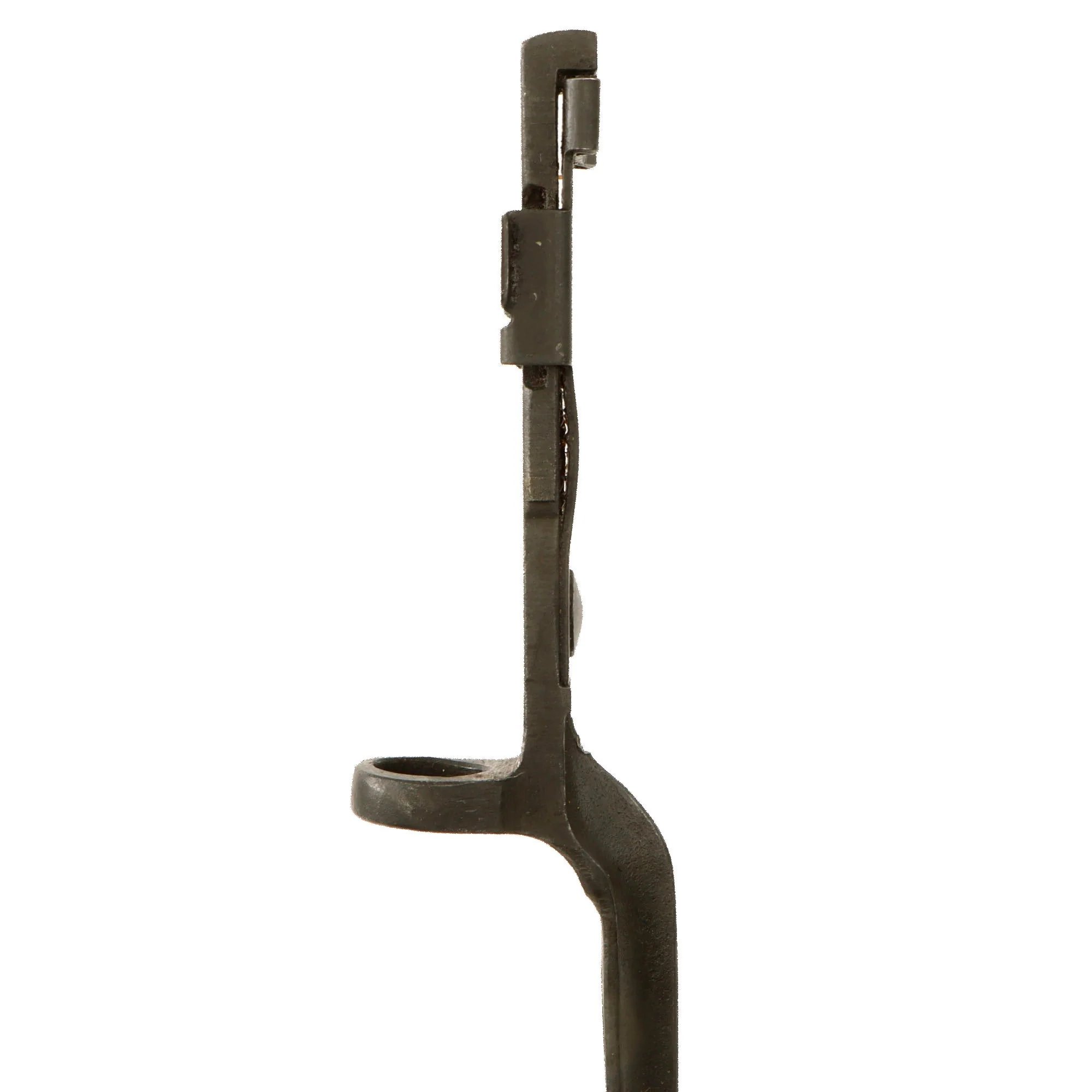 Original U.S. WWII Rare M1941 Johnson Rifle Spike Bayonet with Leather Scabbard — image 9