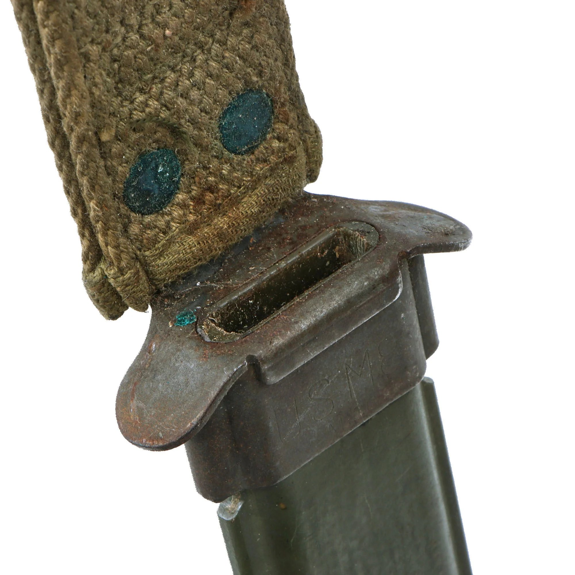 Original U.S. WWII Named Blade Marked Second Pattern M3 Fighting Knife by Imperial Knife Co. with Updated M8 Scabbard by B.M. Co. — image 15